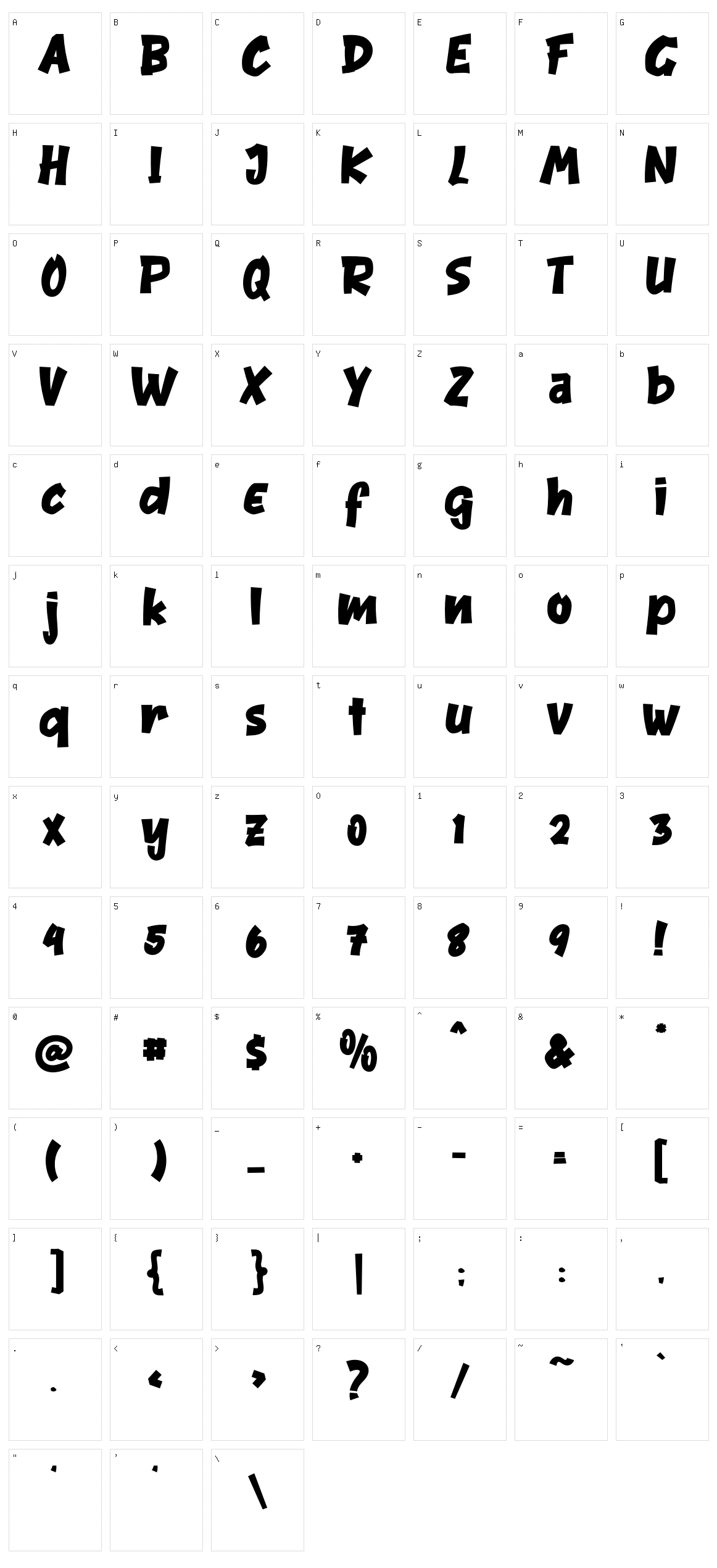 Rhyme Character Set