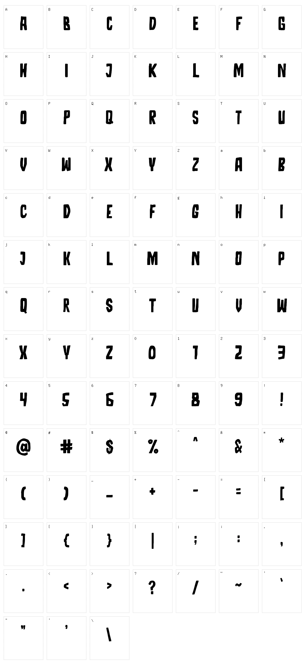 Ribons Character Set