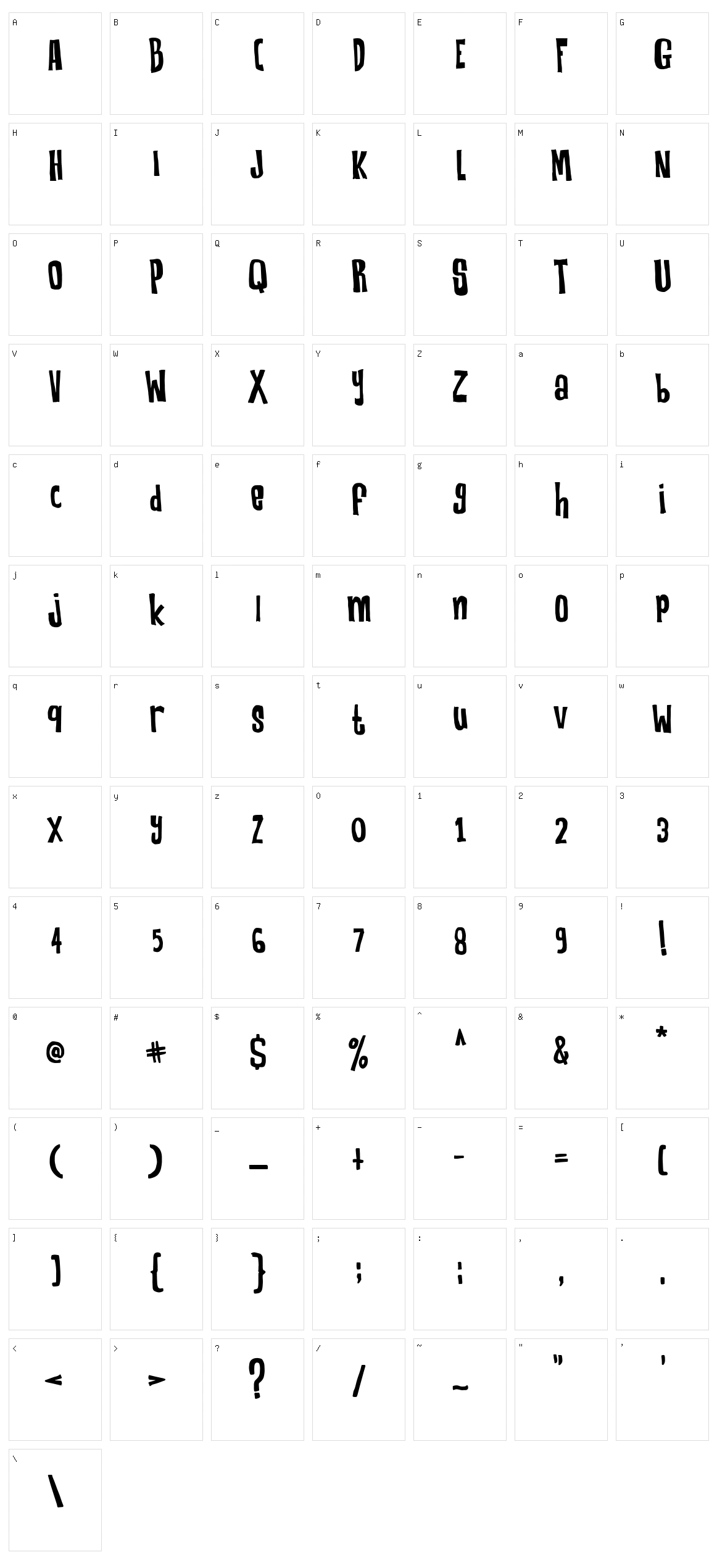 Robeck Character Set
