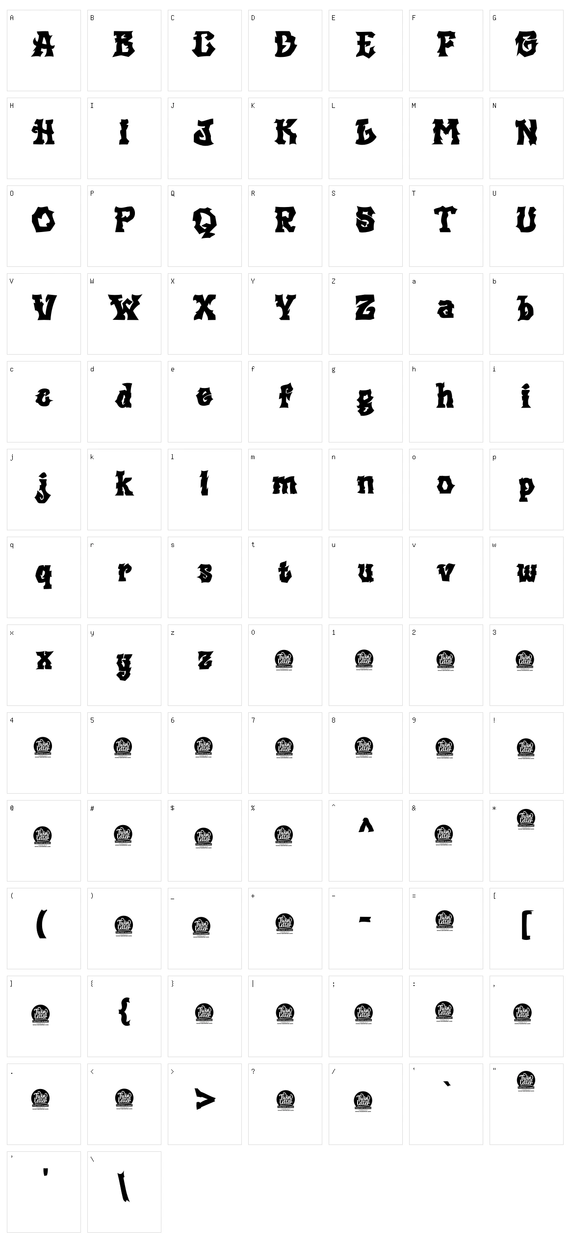 Esgard Character Set