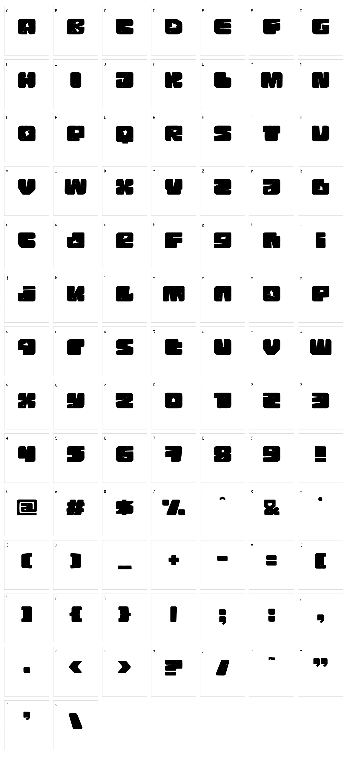 Rock Pile Character Set