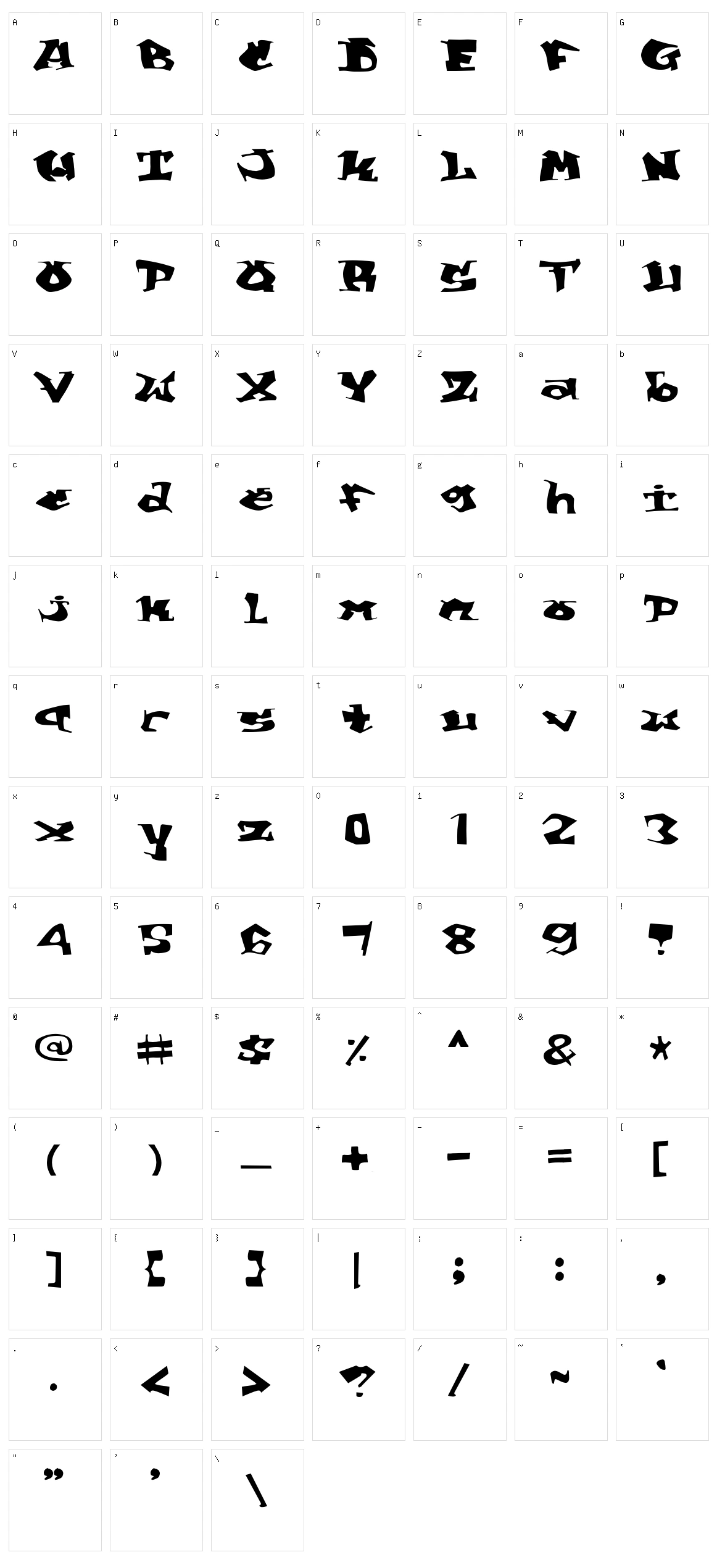 Walls Character Set