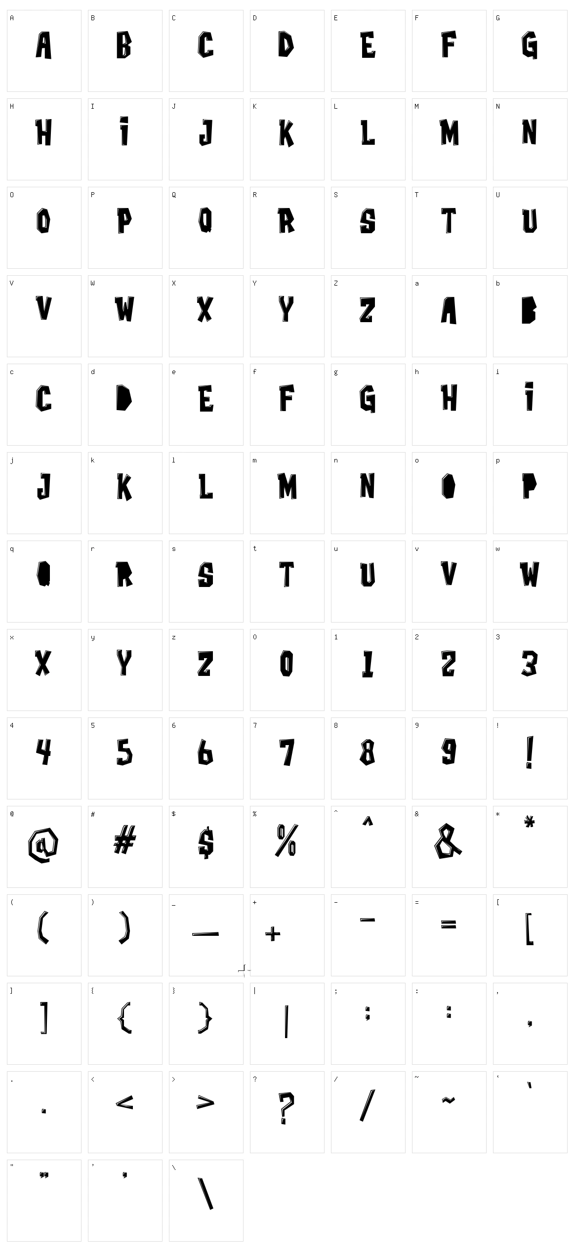 Rockidz Character Set