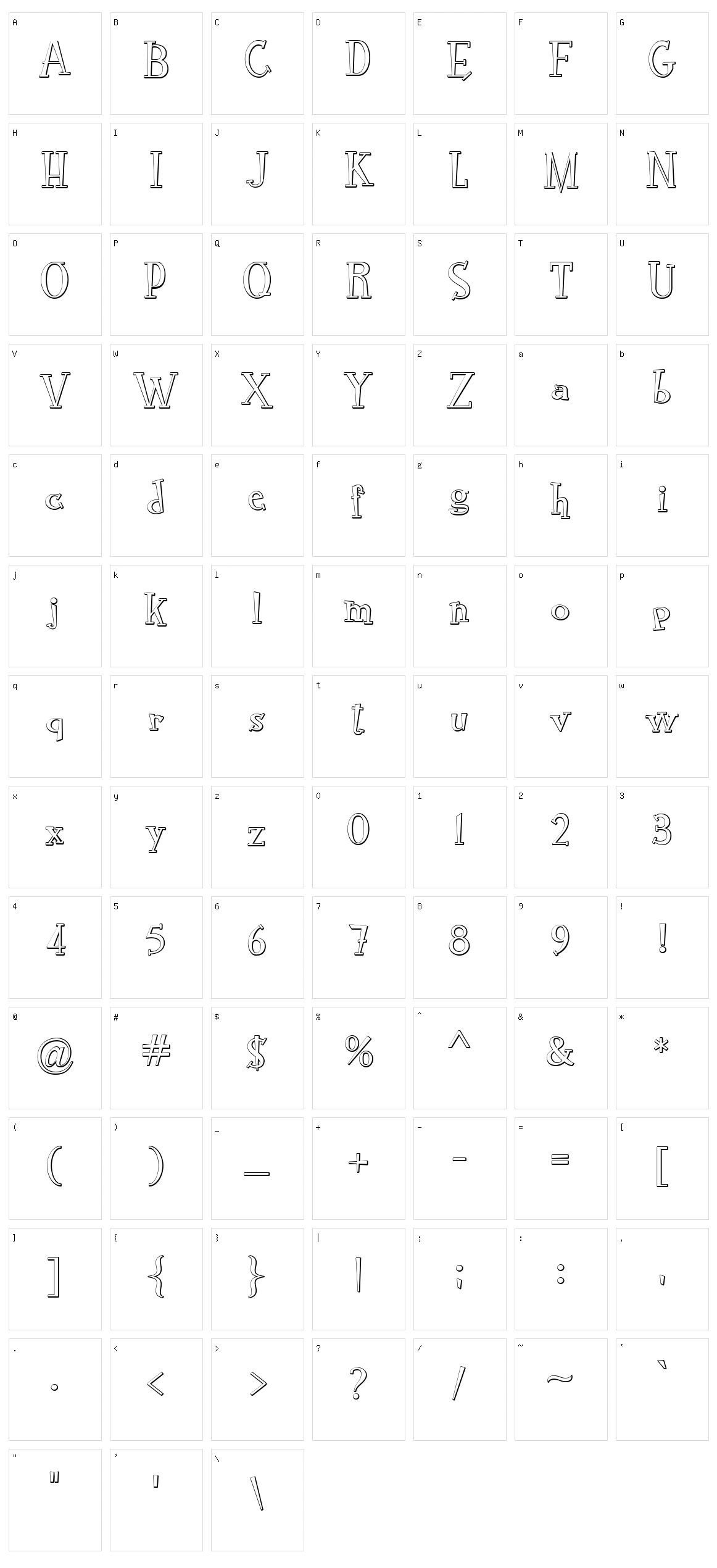 RocknRoll Typo Character Set