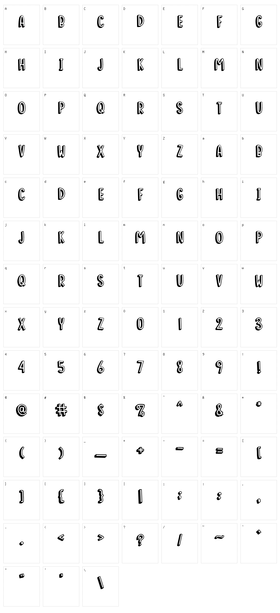 Roose Sally Character Set