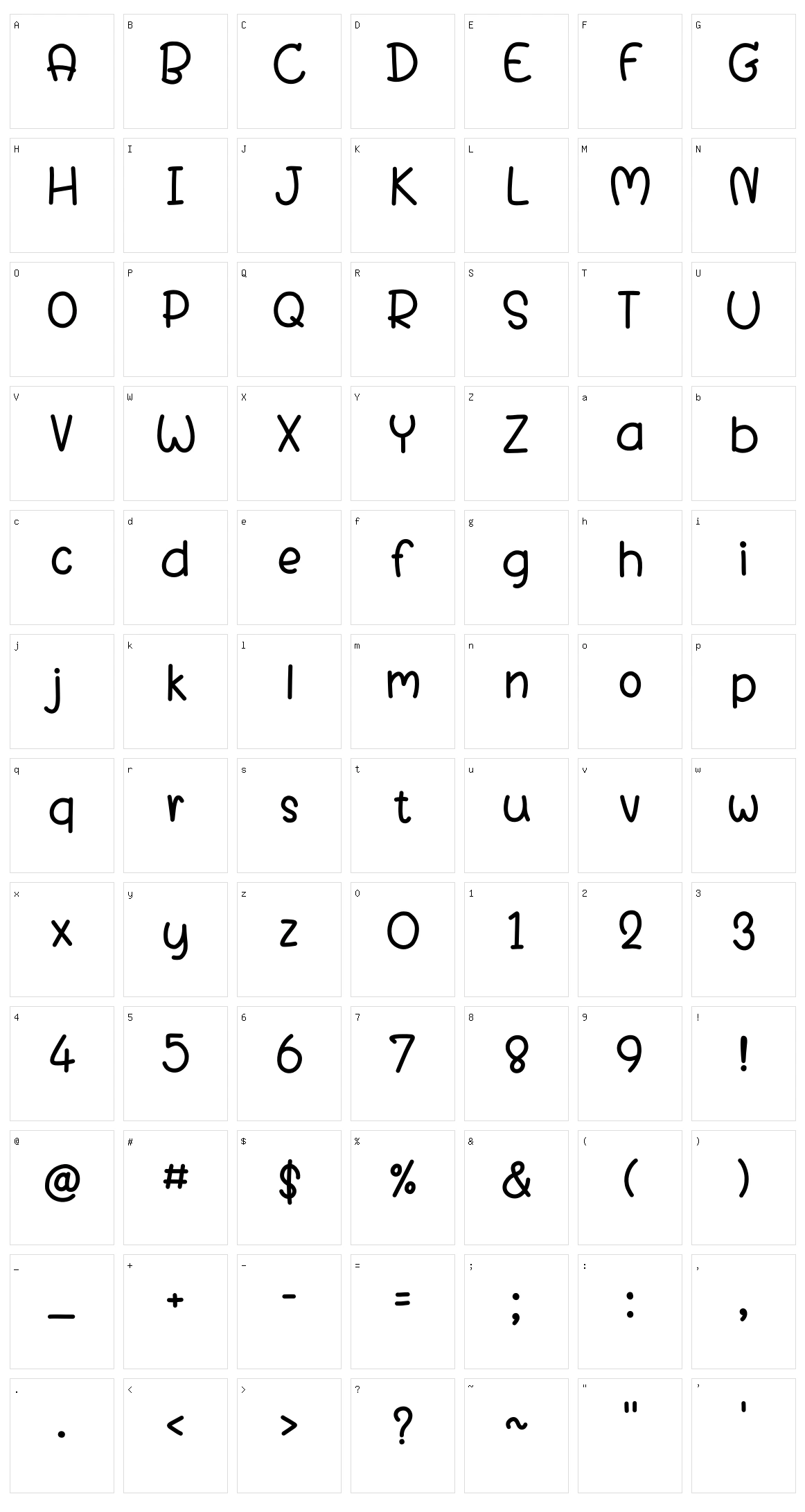 Round and Round Character Set