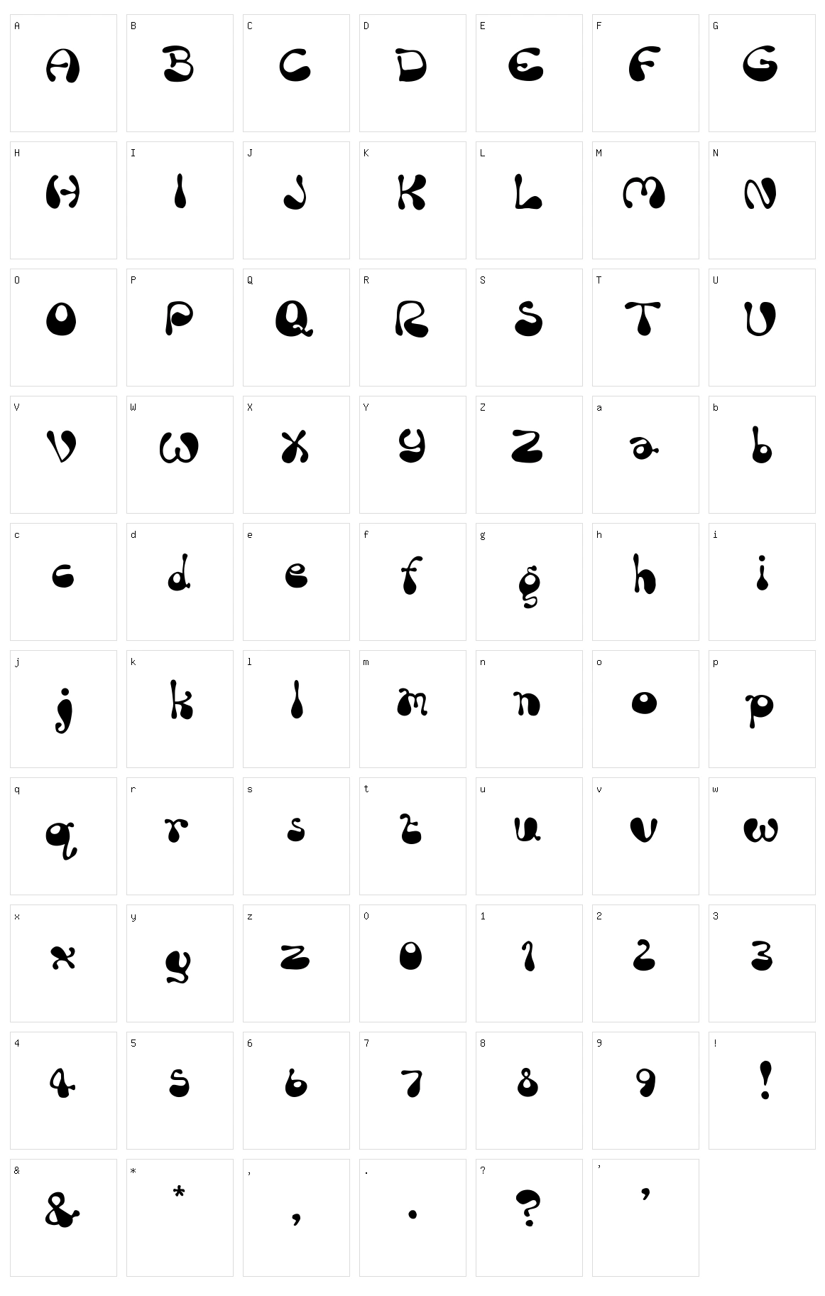 Rum Bubber Character Set