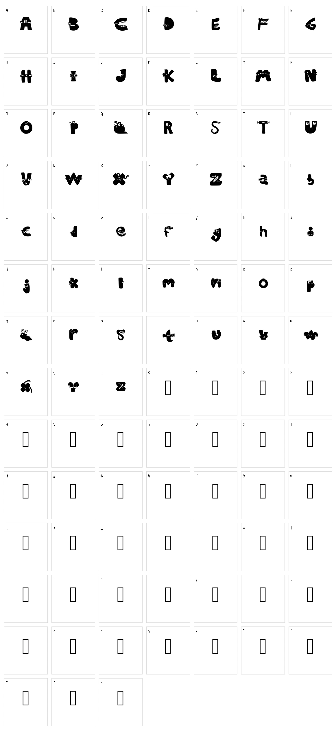 Salcedo Character Set