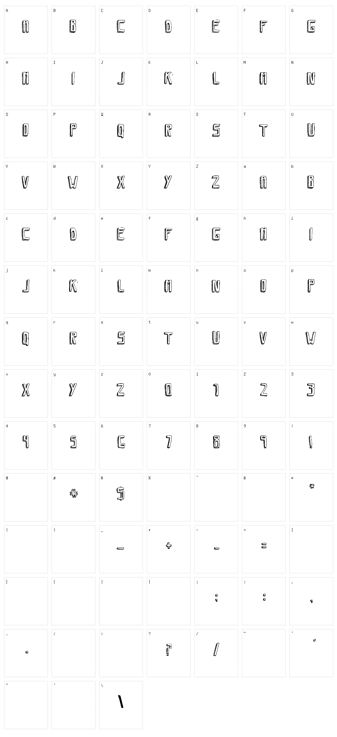 Savia Shadow Character Set
