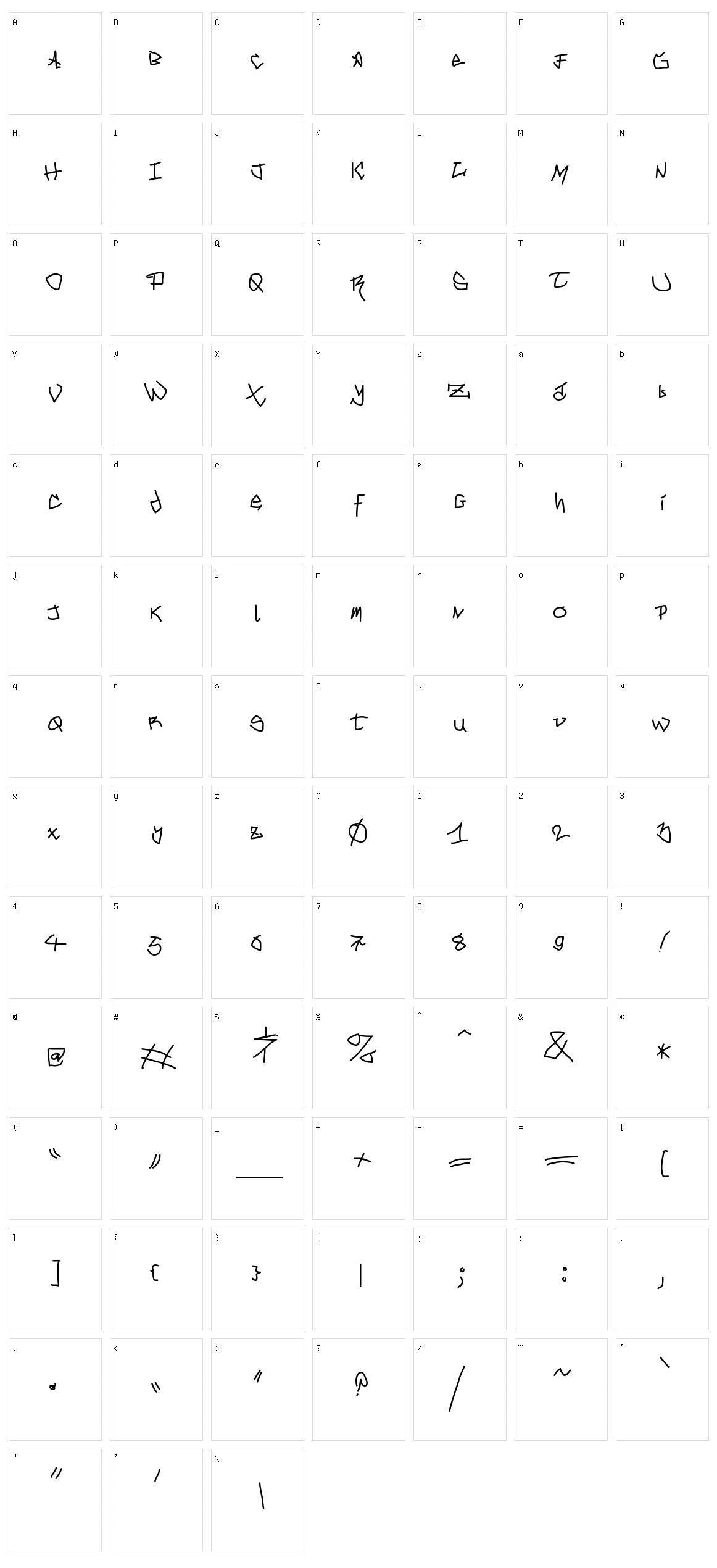 Mouse Graffity Character Set