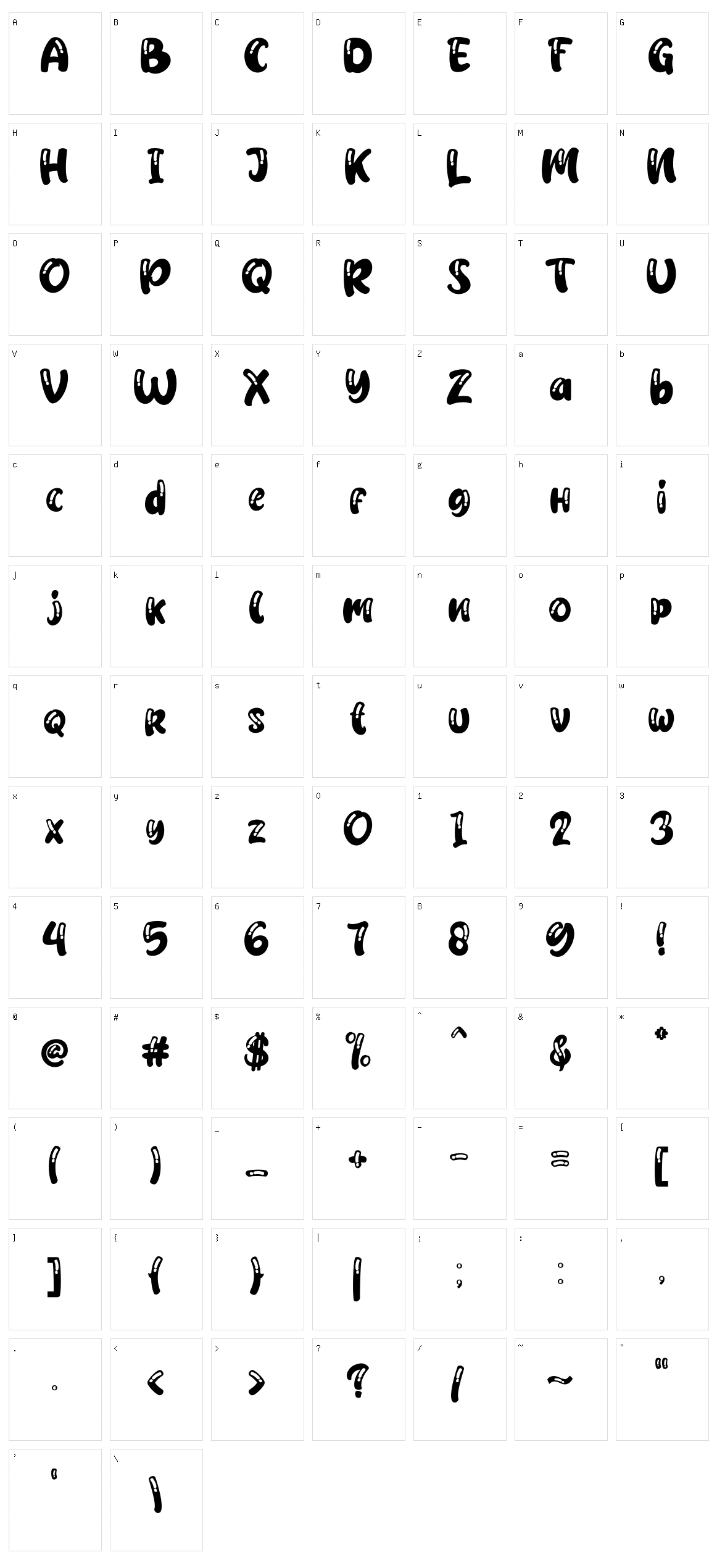 Schofield Character Set
