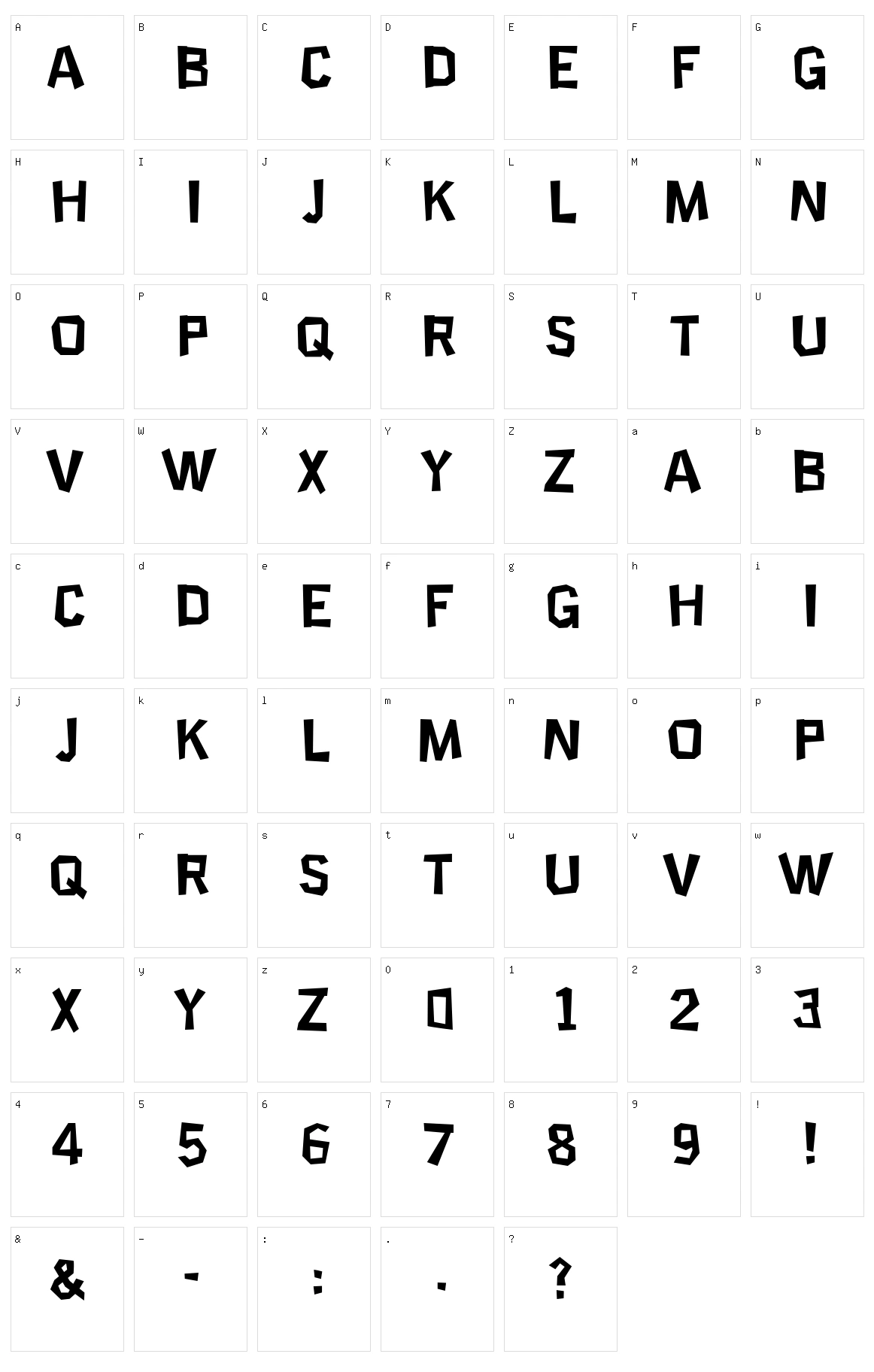Science Project Character Set