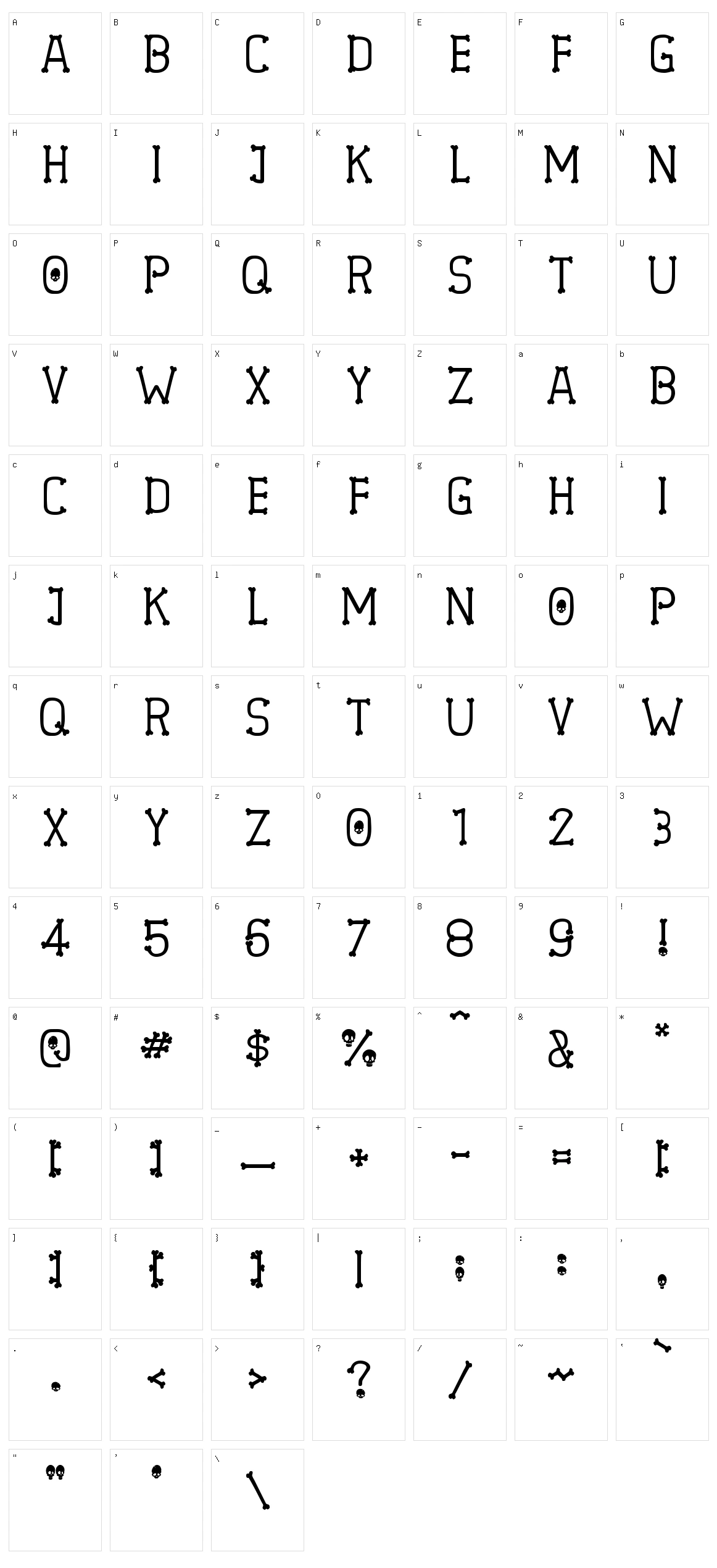 Spooky Skeleton Character Set