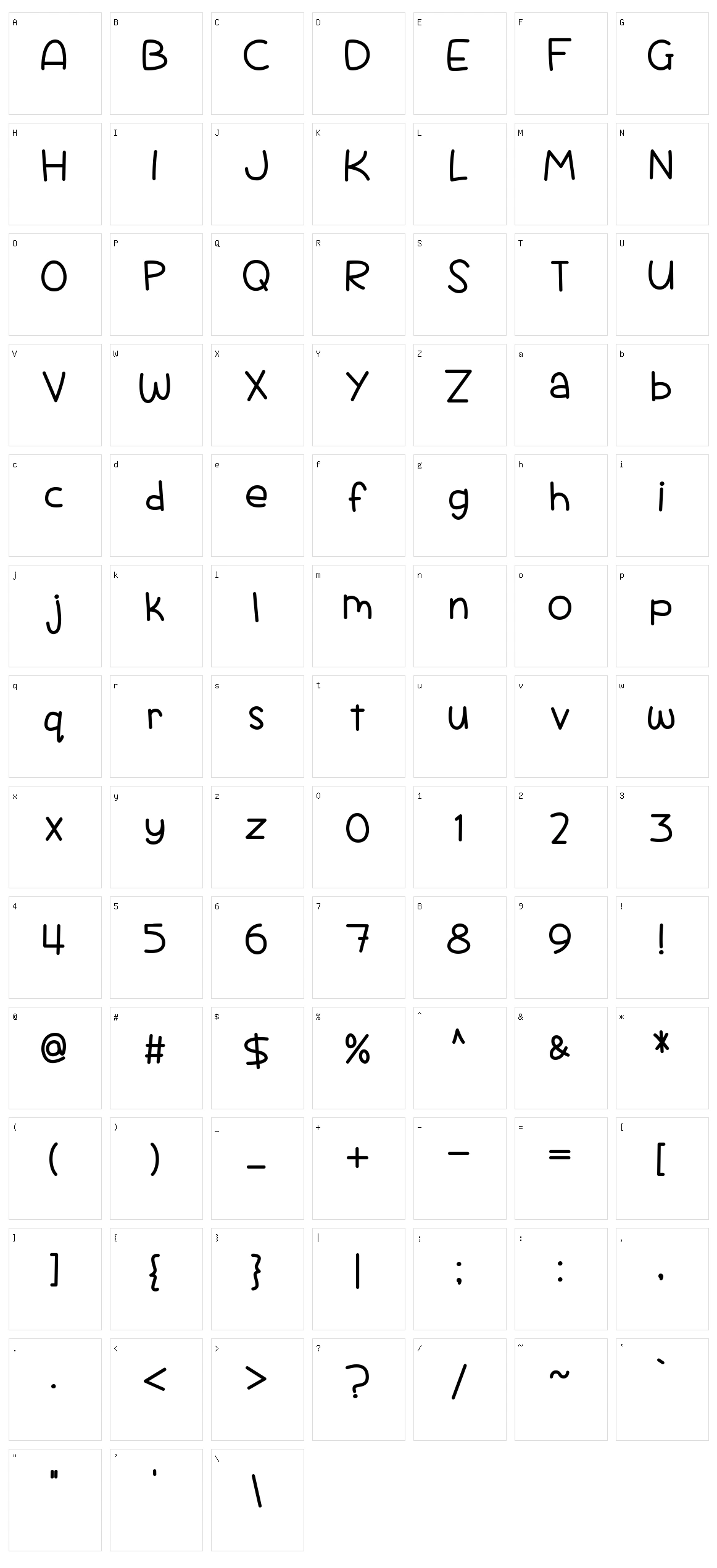 Scrambled Tofu Character Set