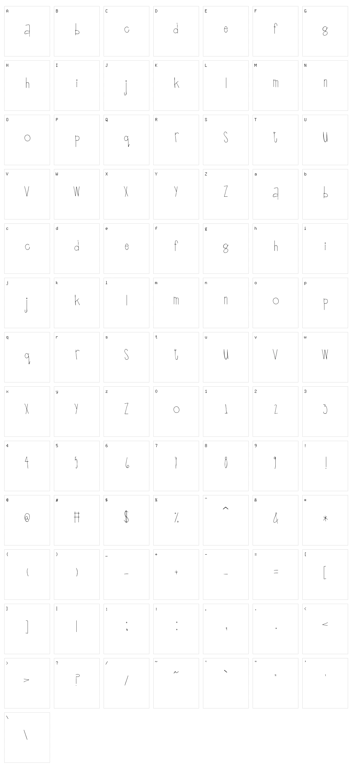 Scrapbuckets Character Set