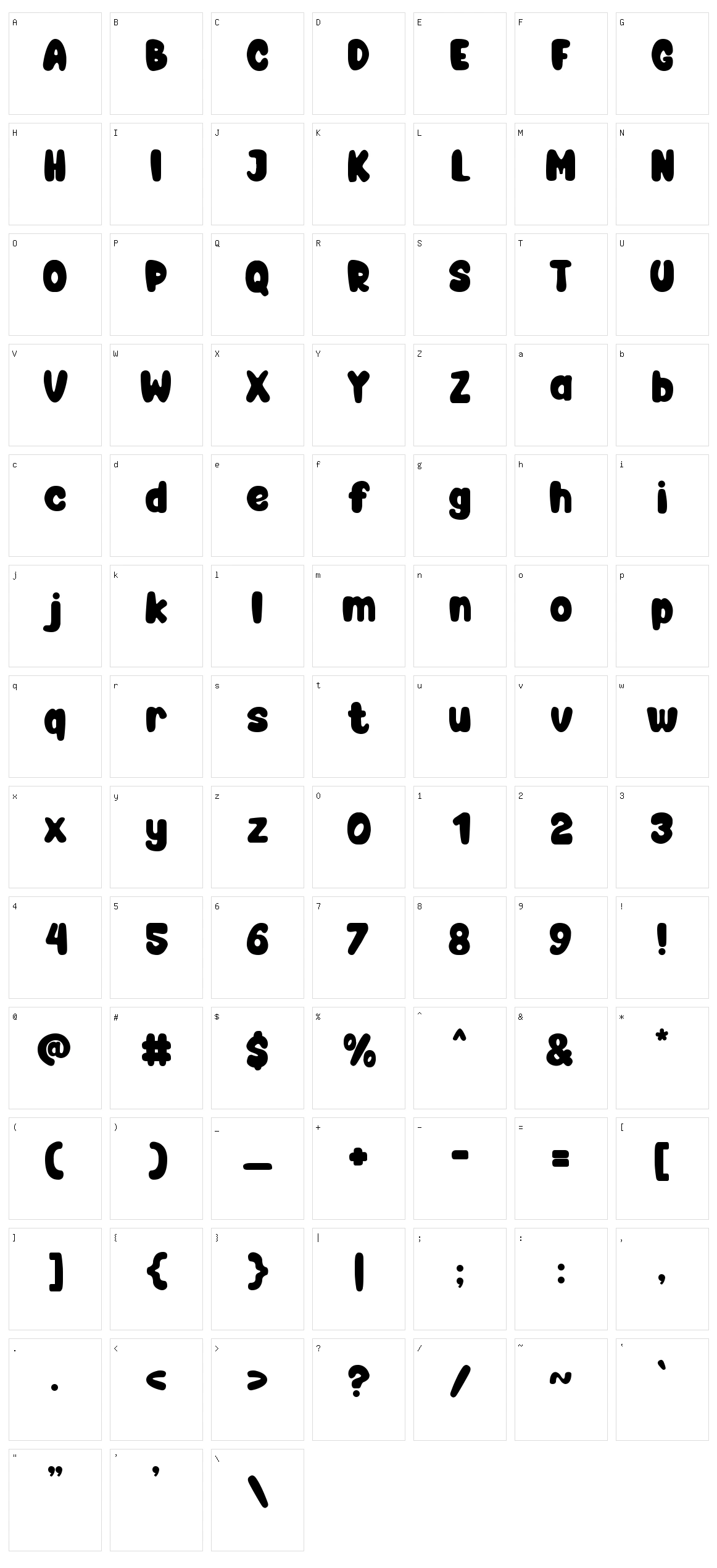 Second Grade Character Set