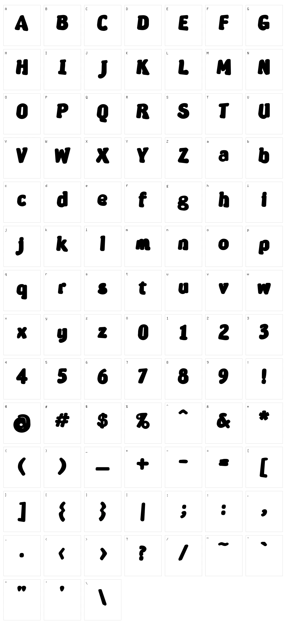 Severina Character Set