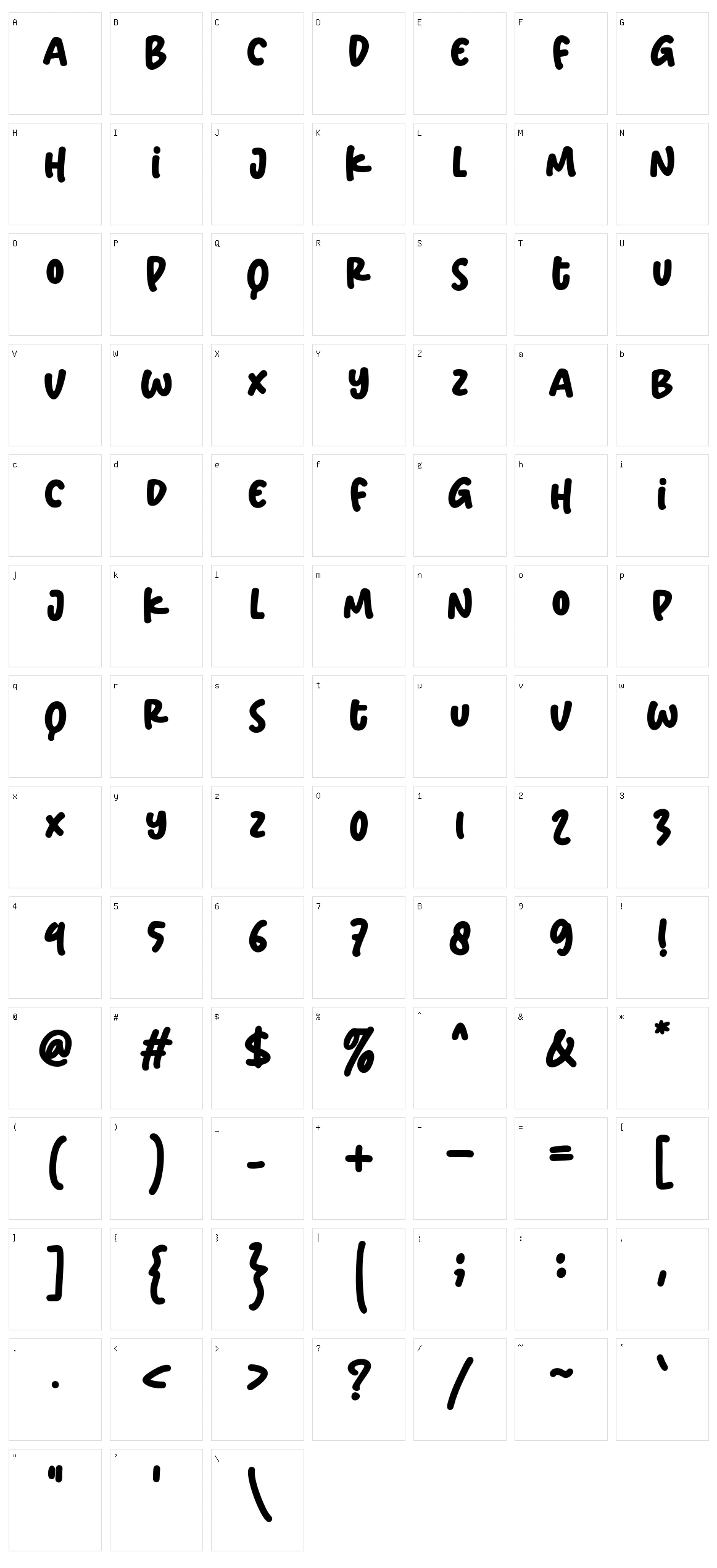 Shining Monday Character Set