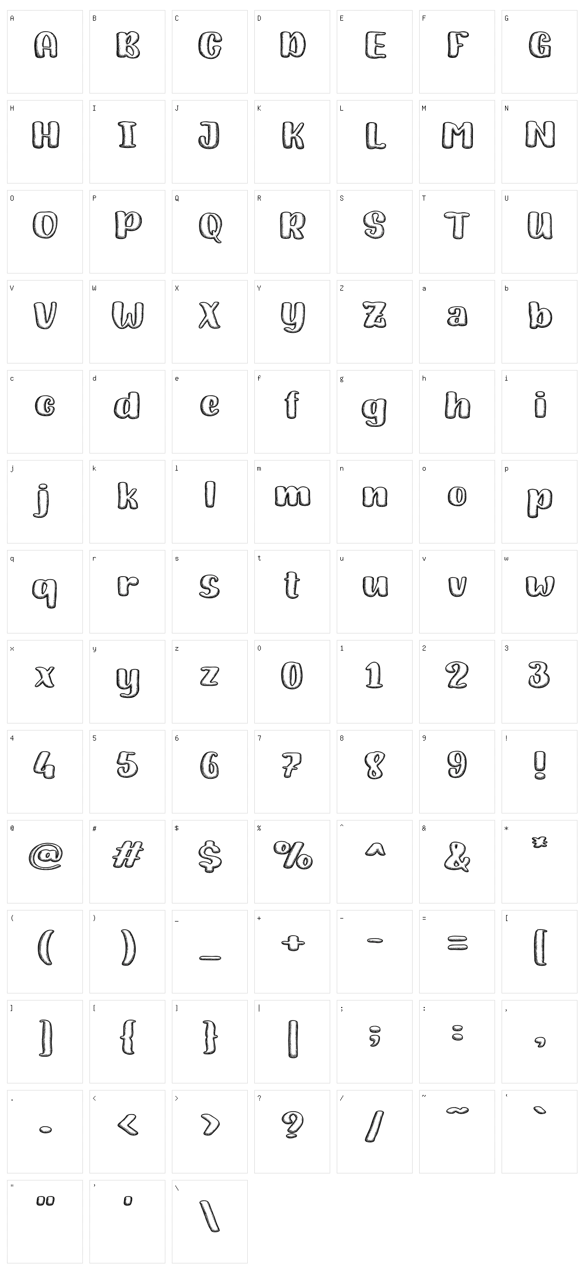 Sketch Bego Character Set