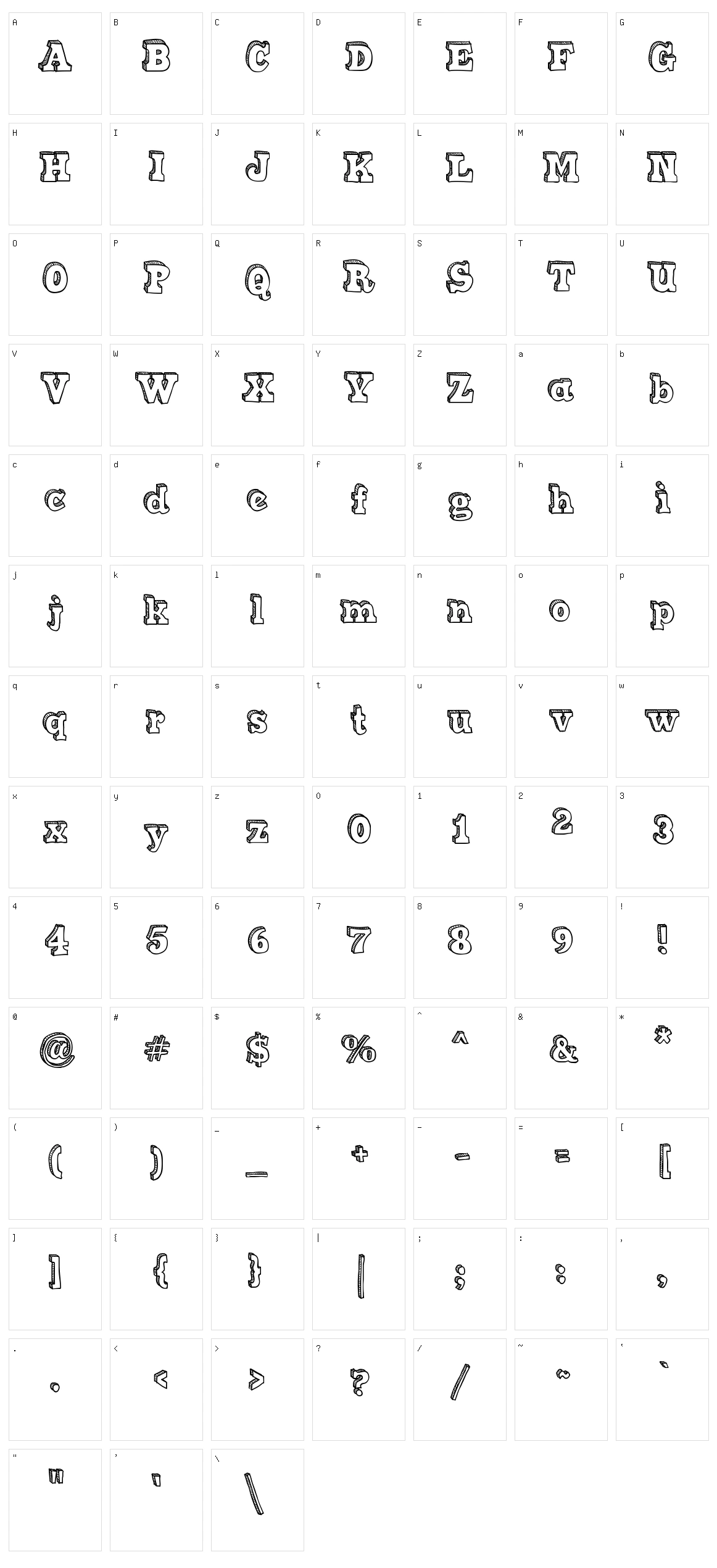 Sketch Match Character Set