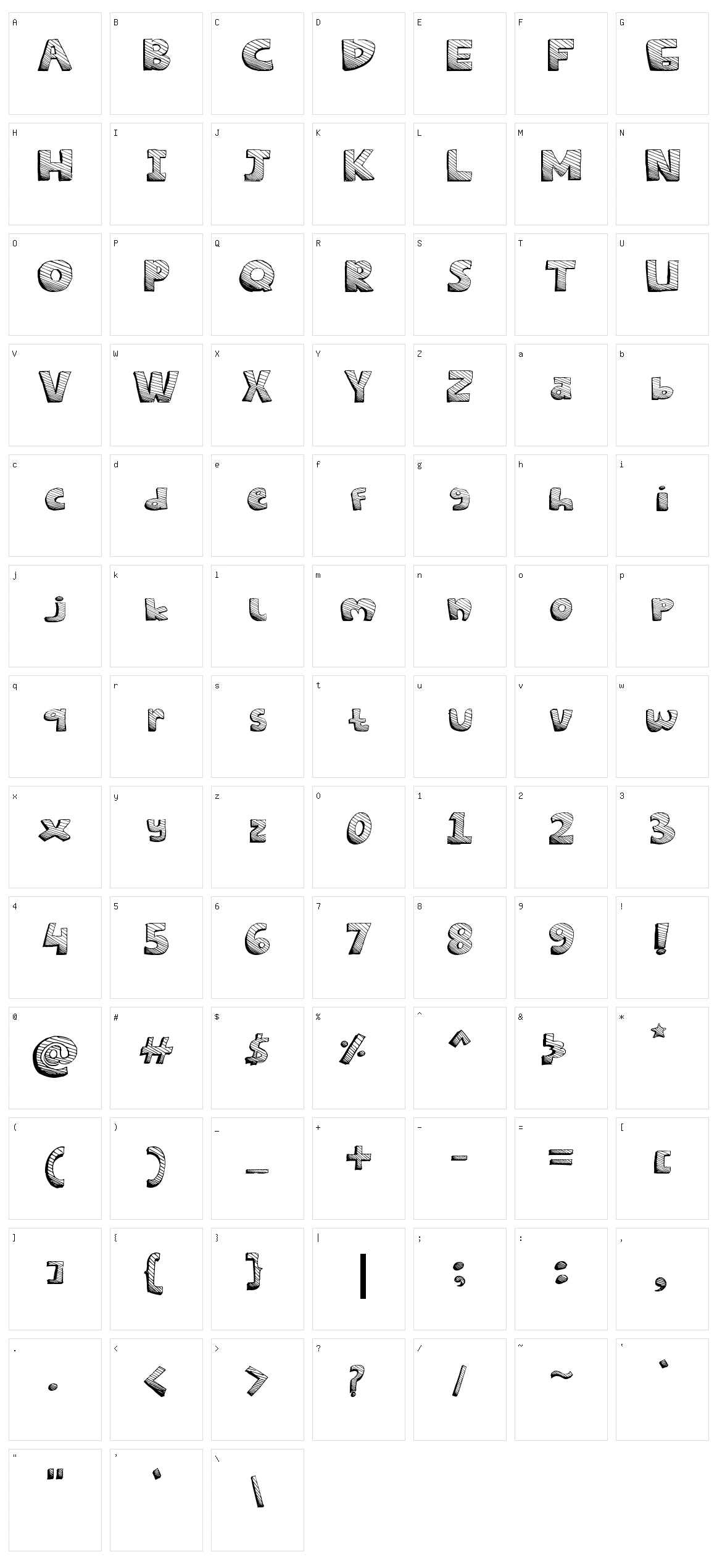 Sketches Character Set