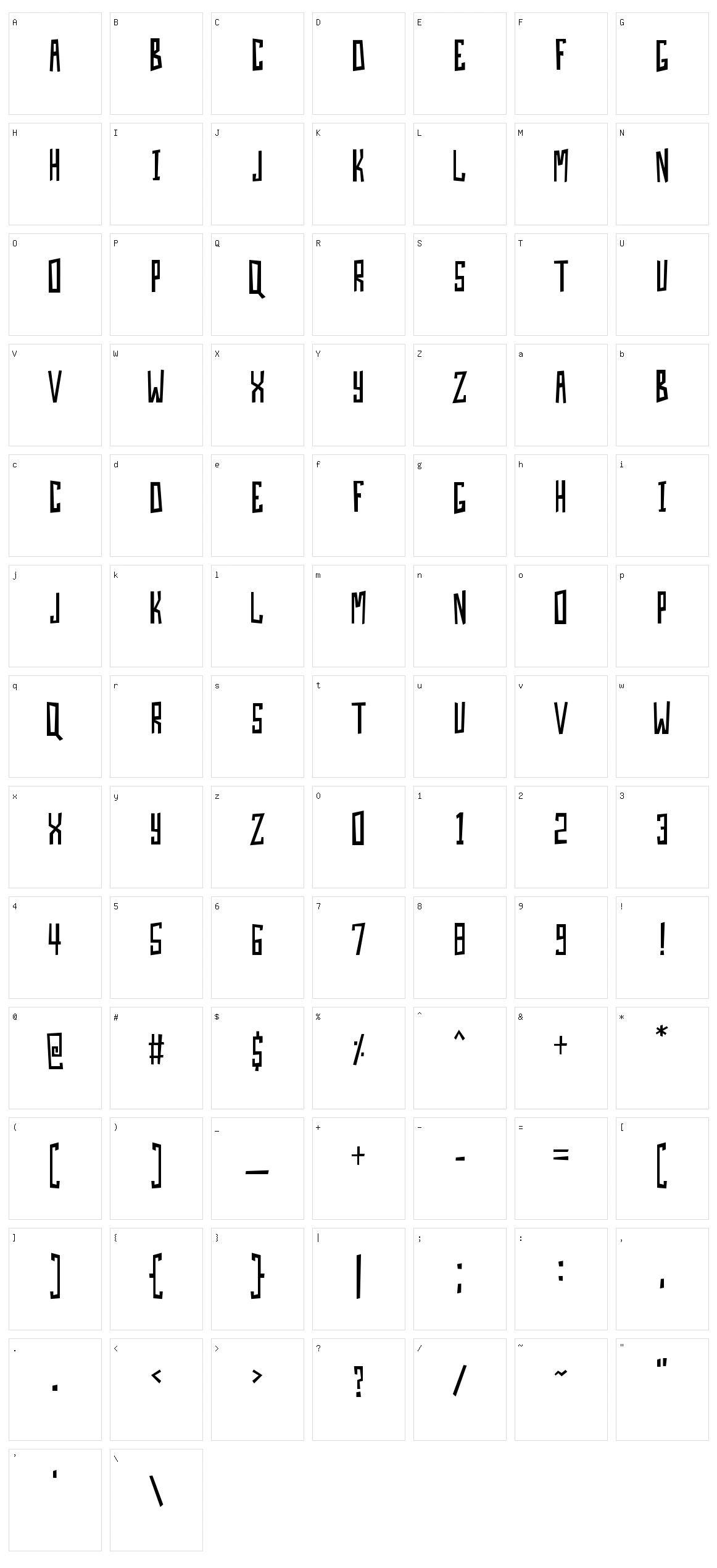 Skin And Bones Character Set