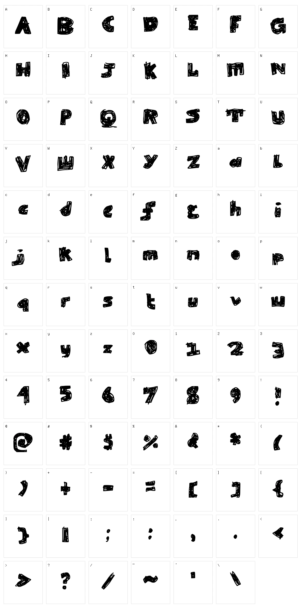 Skribble Black Character Set