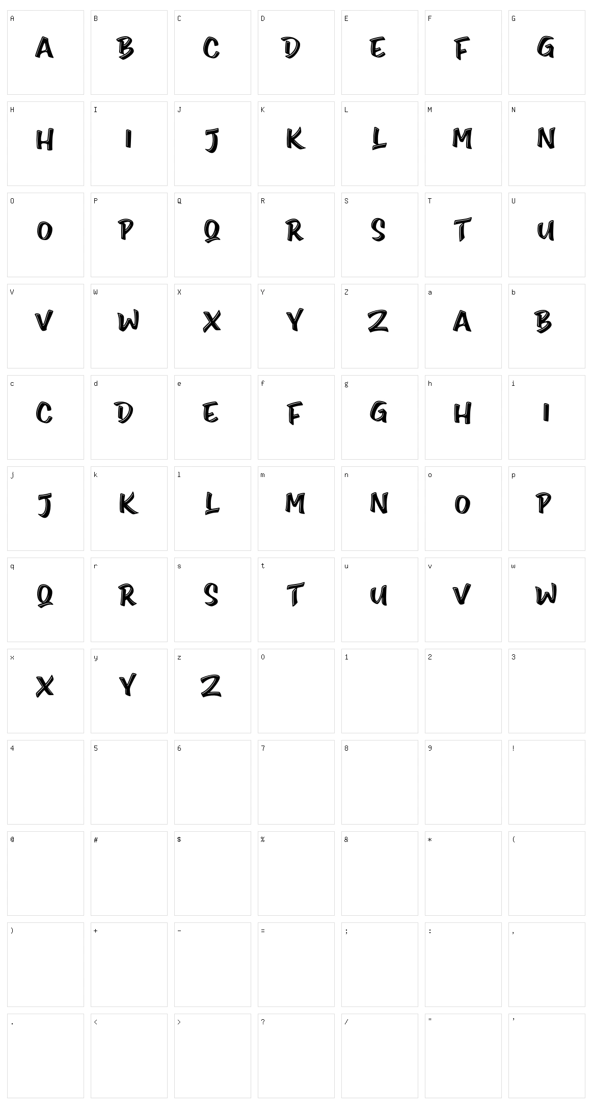 Smilen Character Set