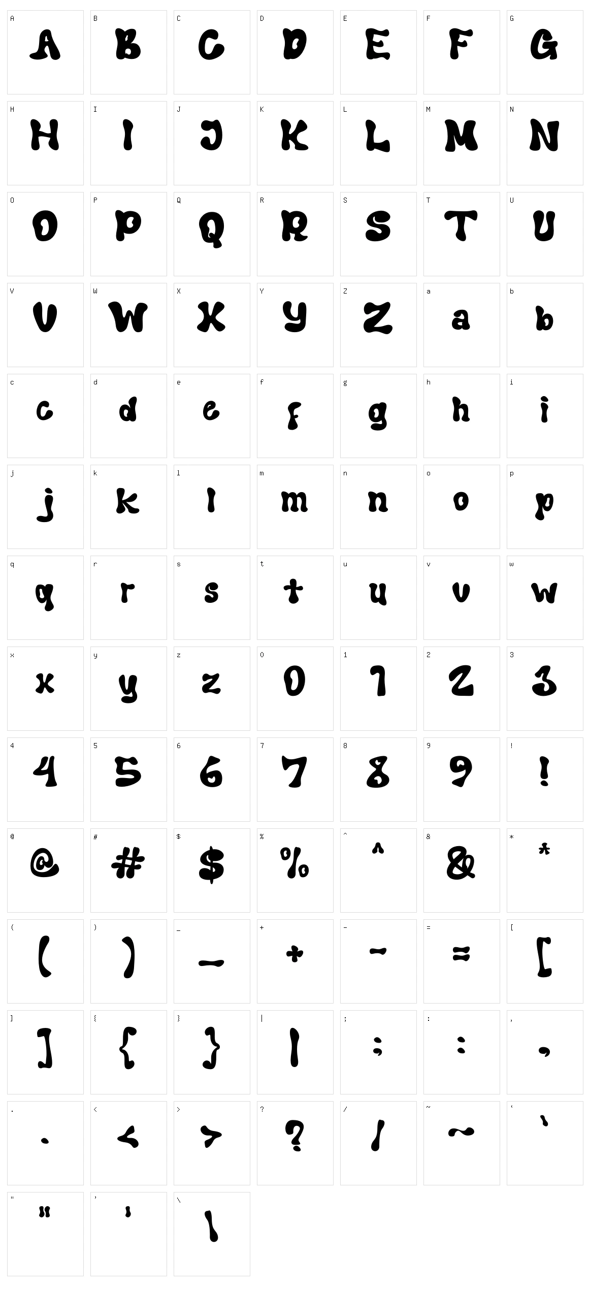 Smoedy Character Set