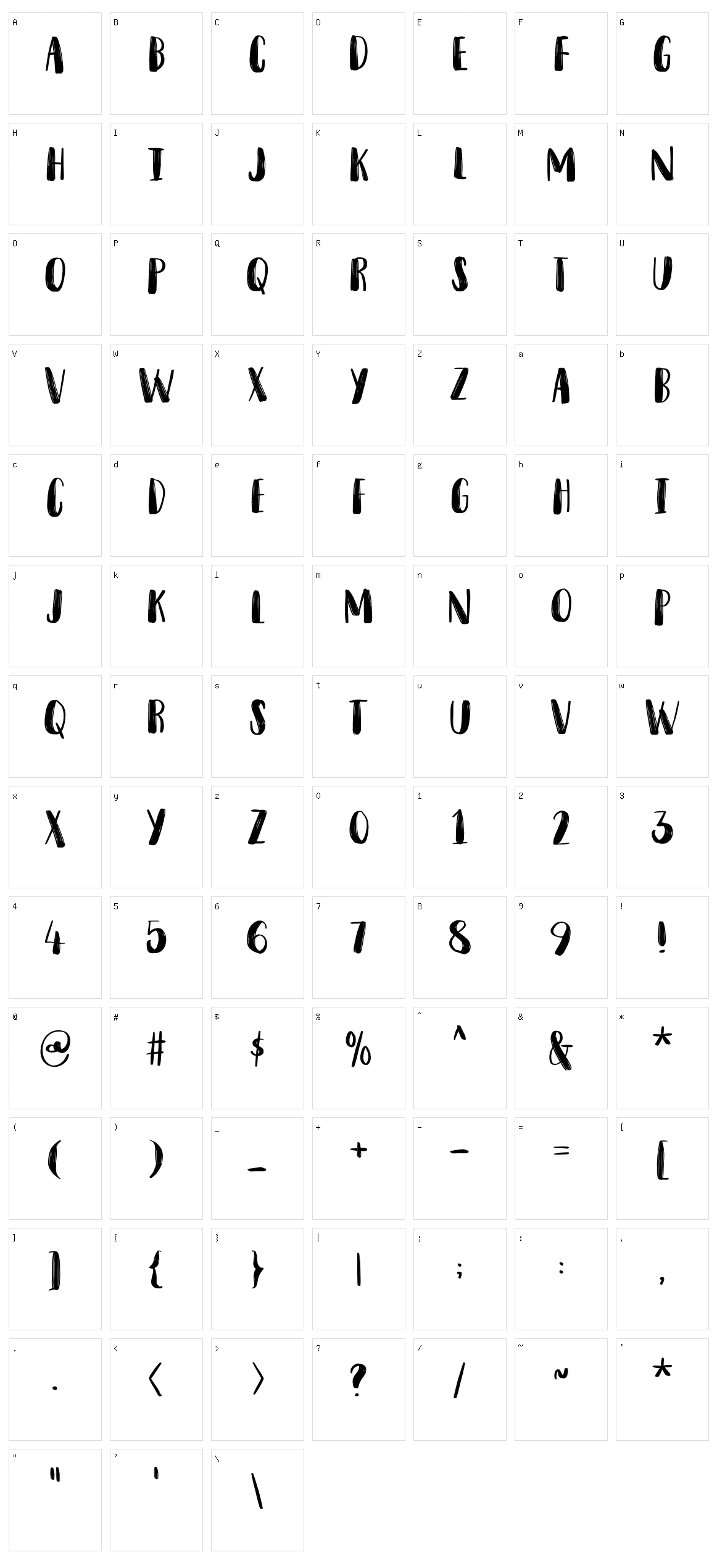 Snubnose Character Set