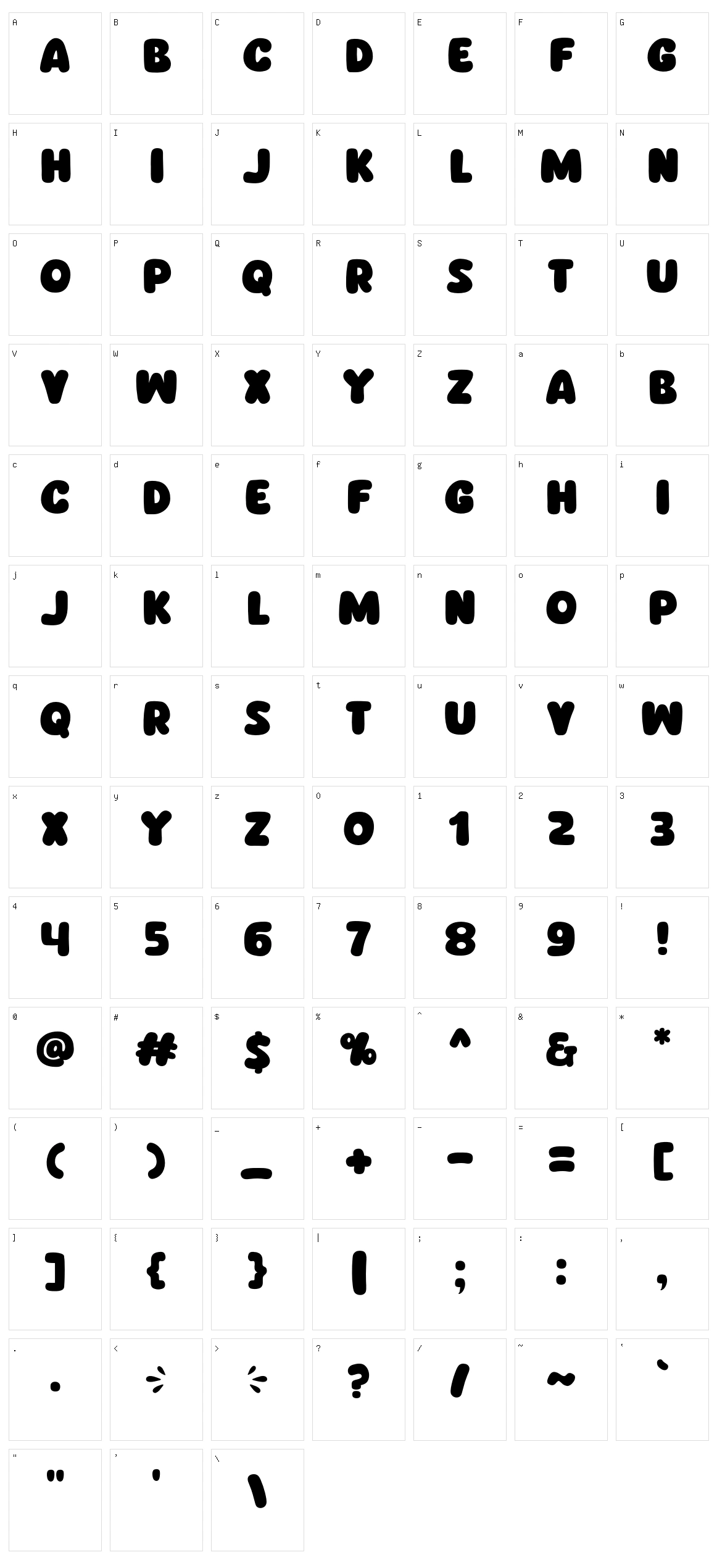 Sobiscuit Character Set
