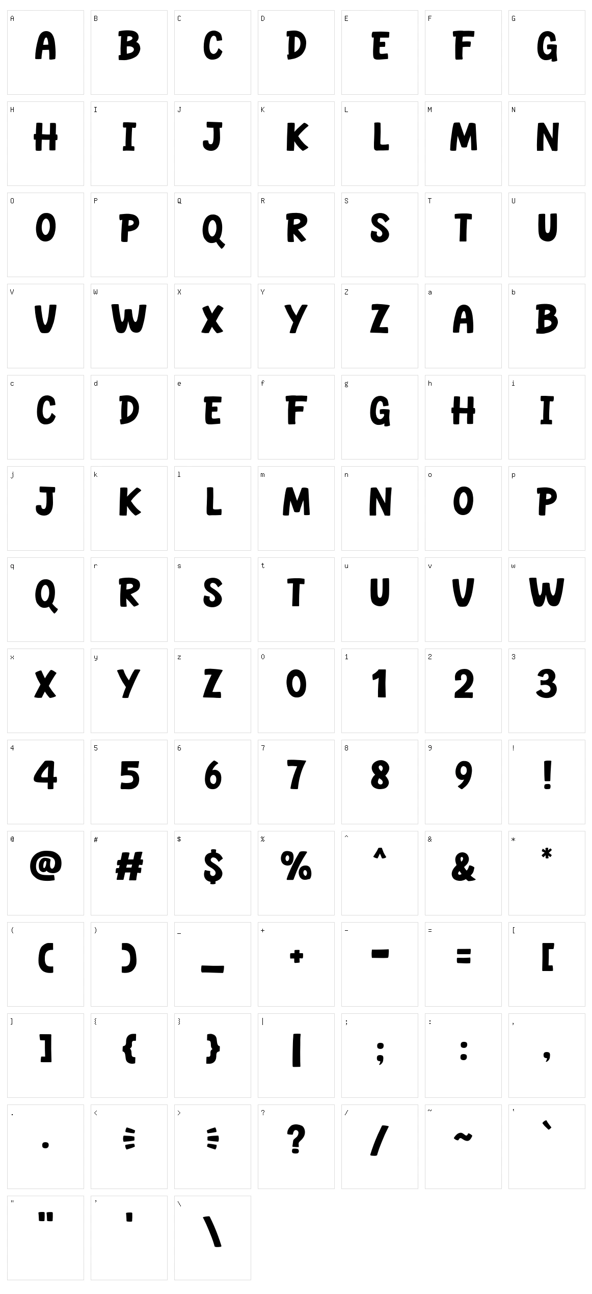 Sohungry Character Set