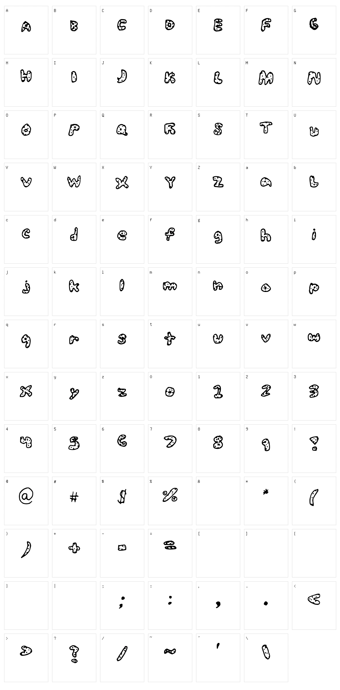SophySoph Character Set