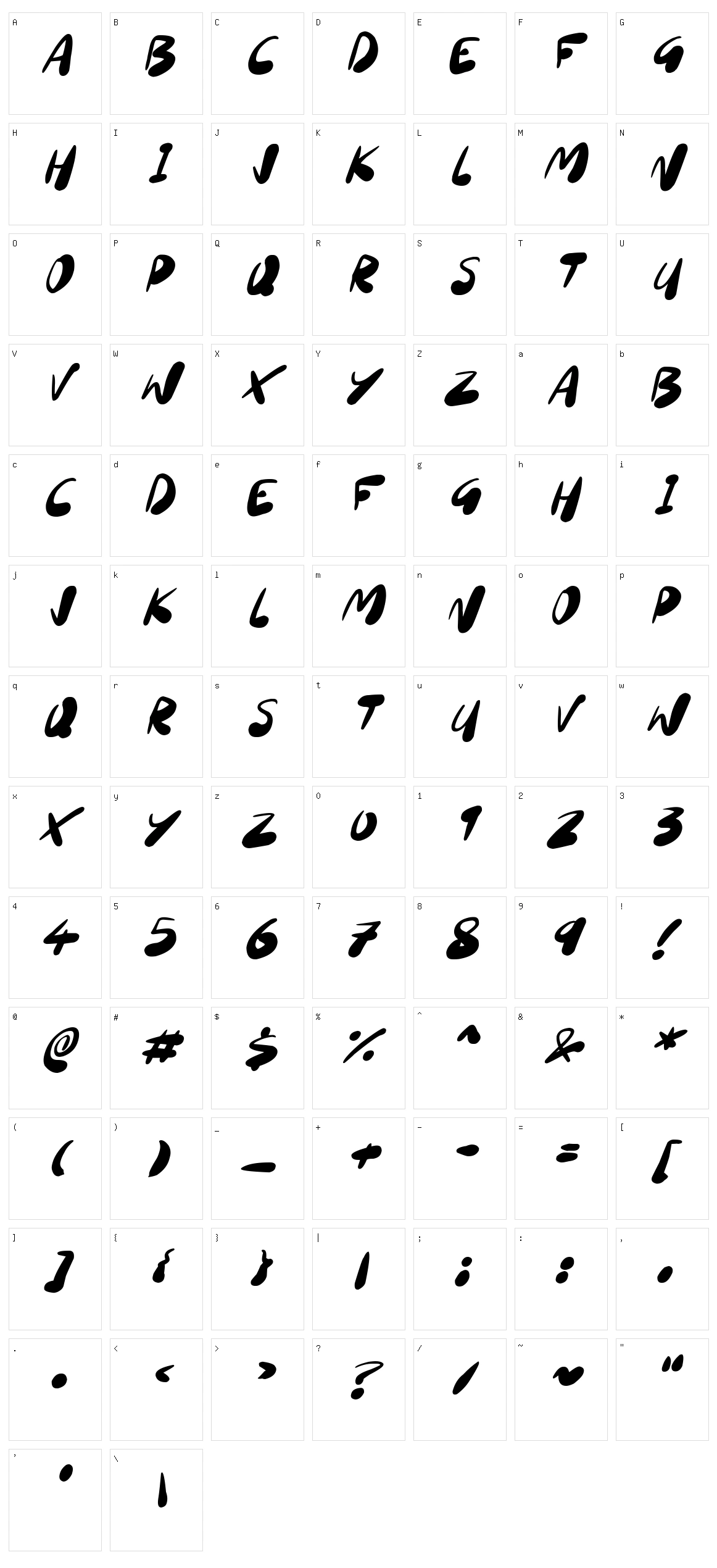Sourdough Character Set