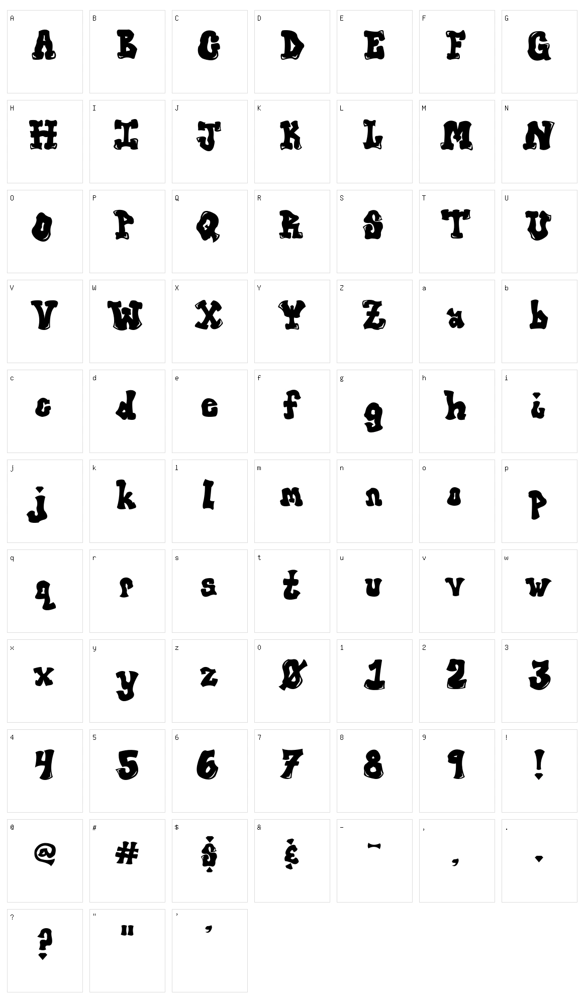 Dapa Character Set