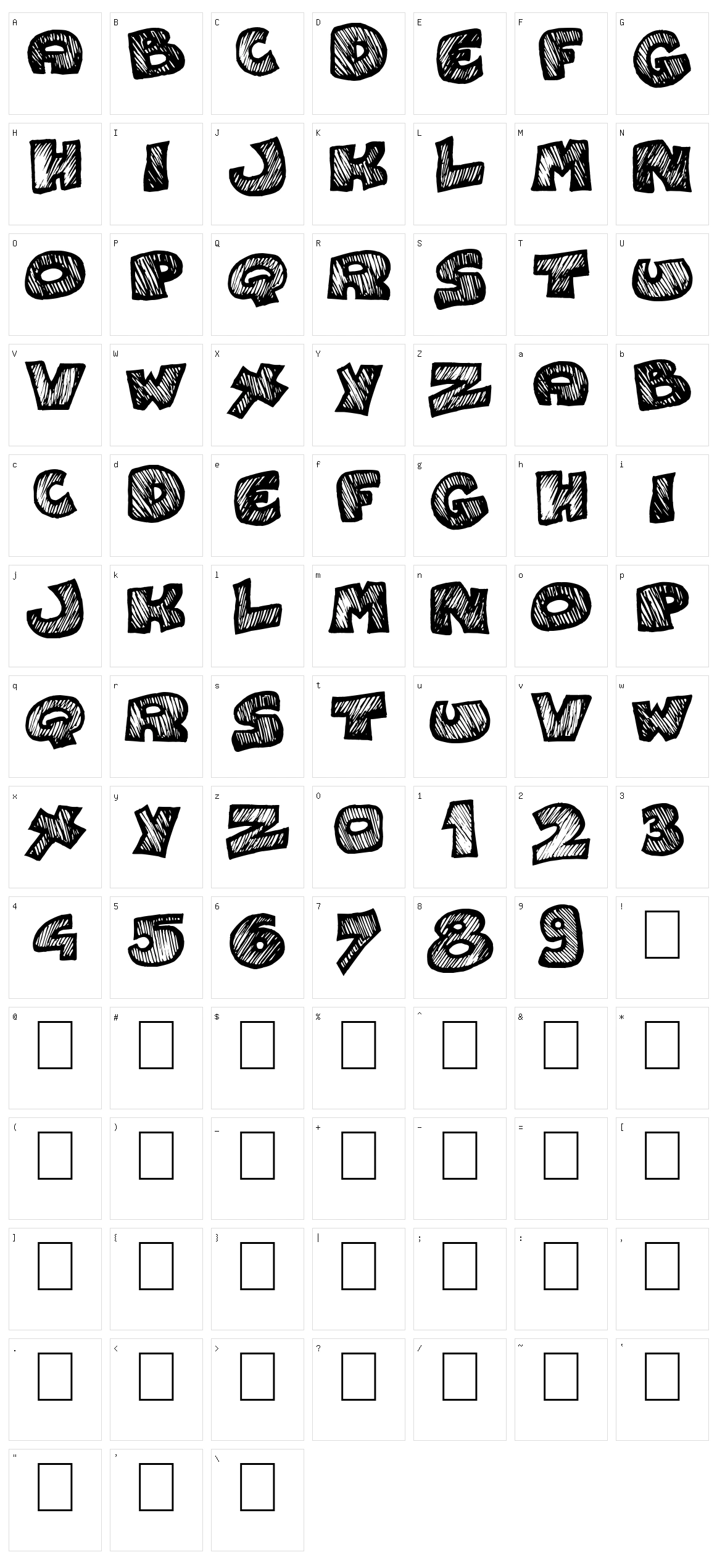Speedy Character Set