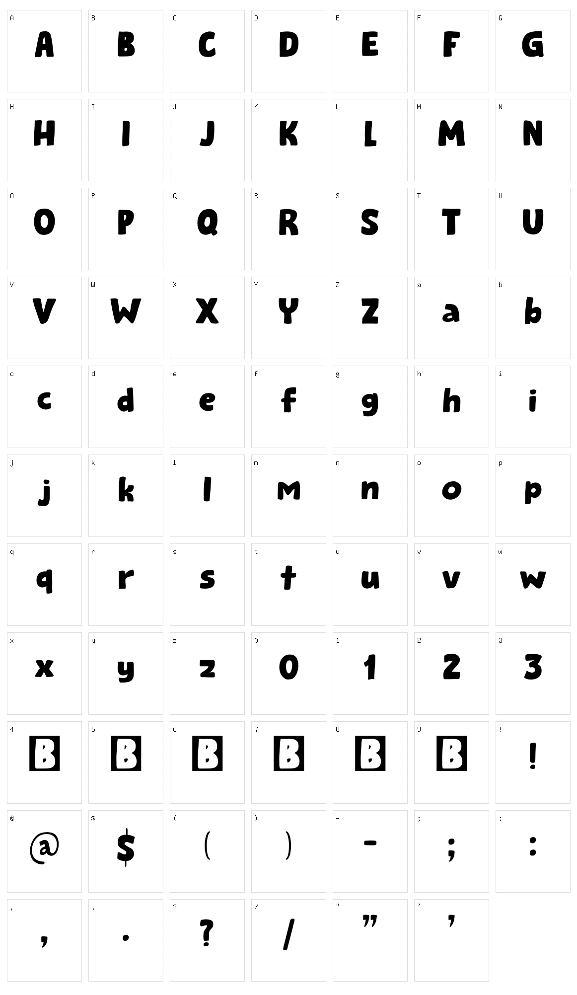 Square Beat Character Set