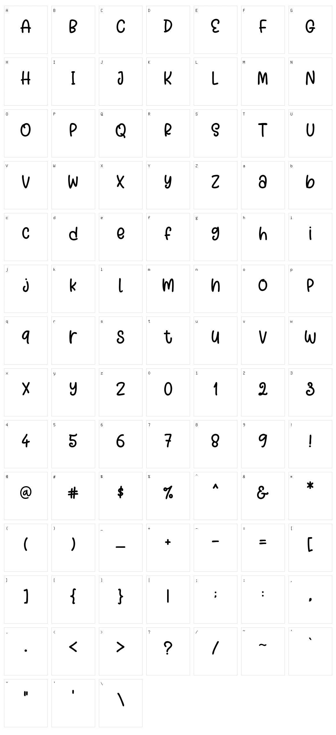 Star Rantam Character Set