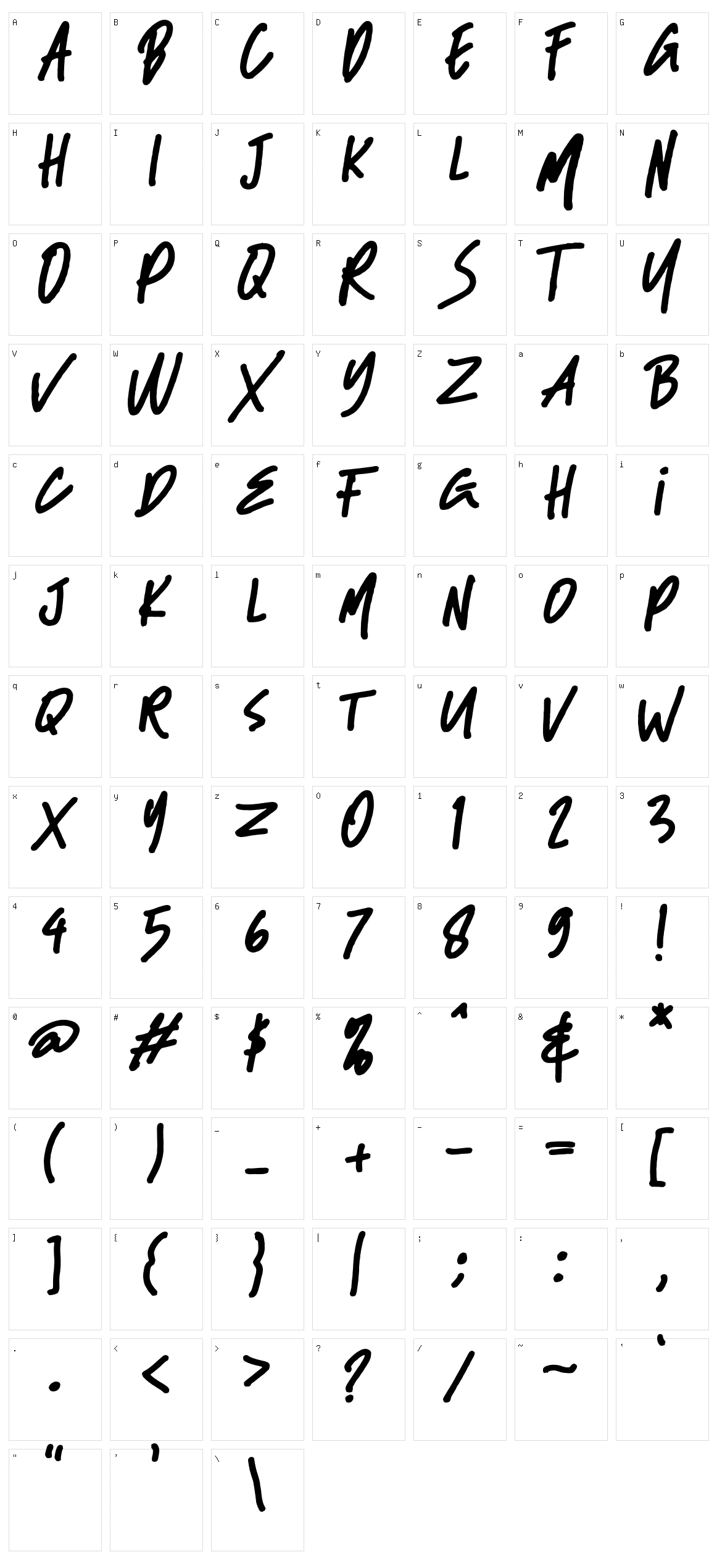 Black Bass Character Set