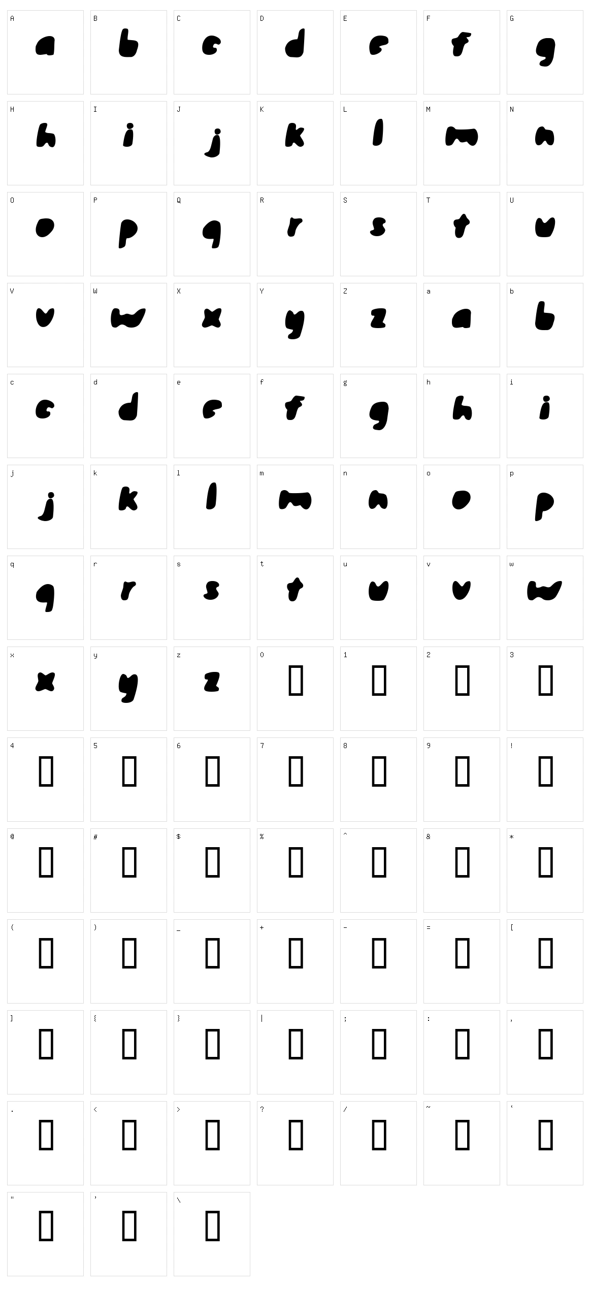 Steamroller Character Set