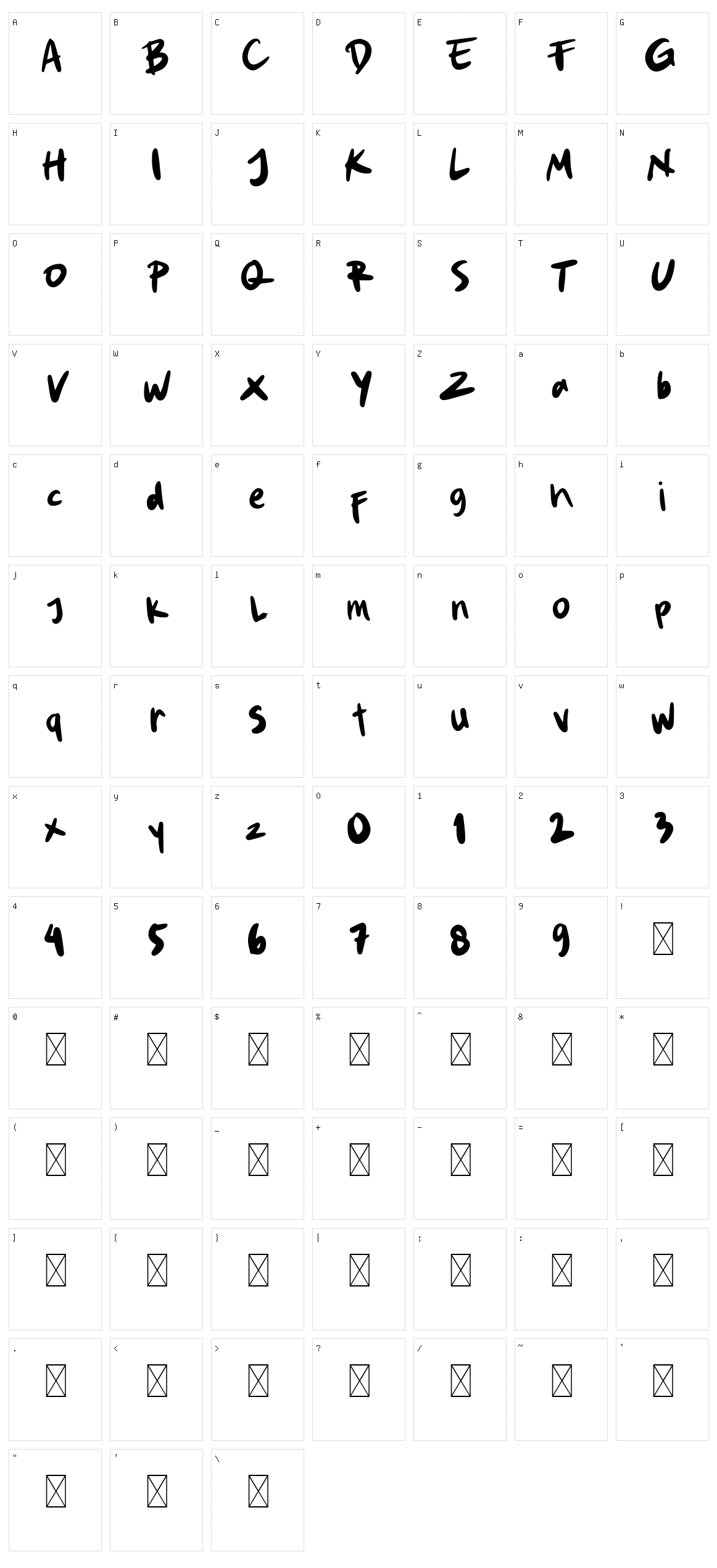 Stickids Character Set