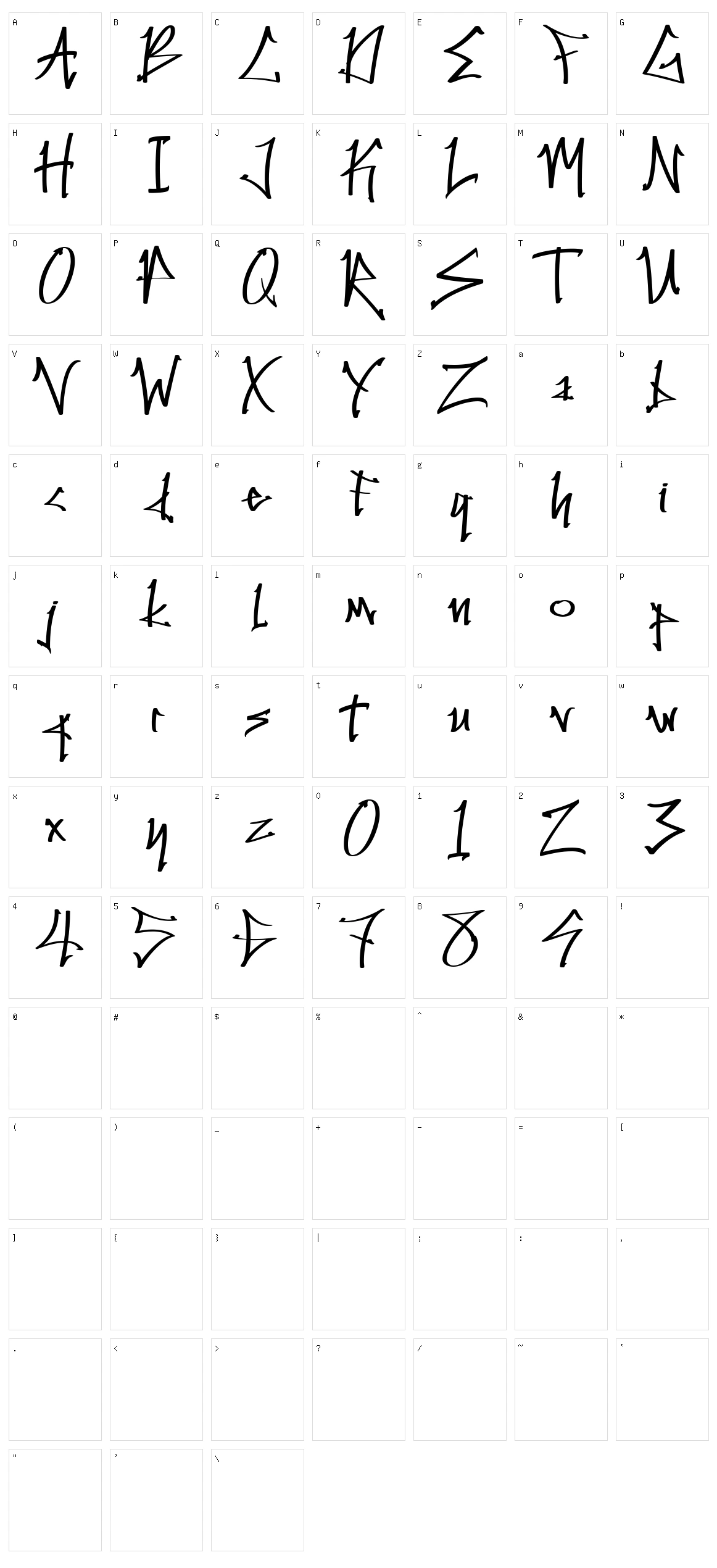 Shoel Crack Character Set