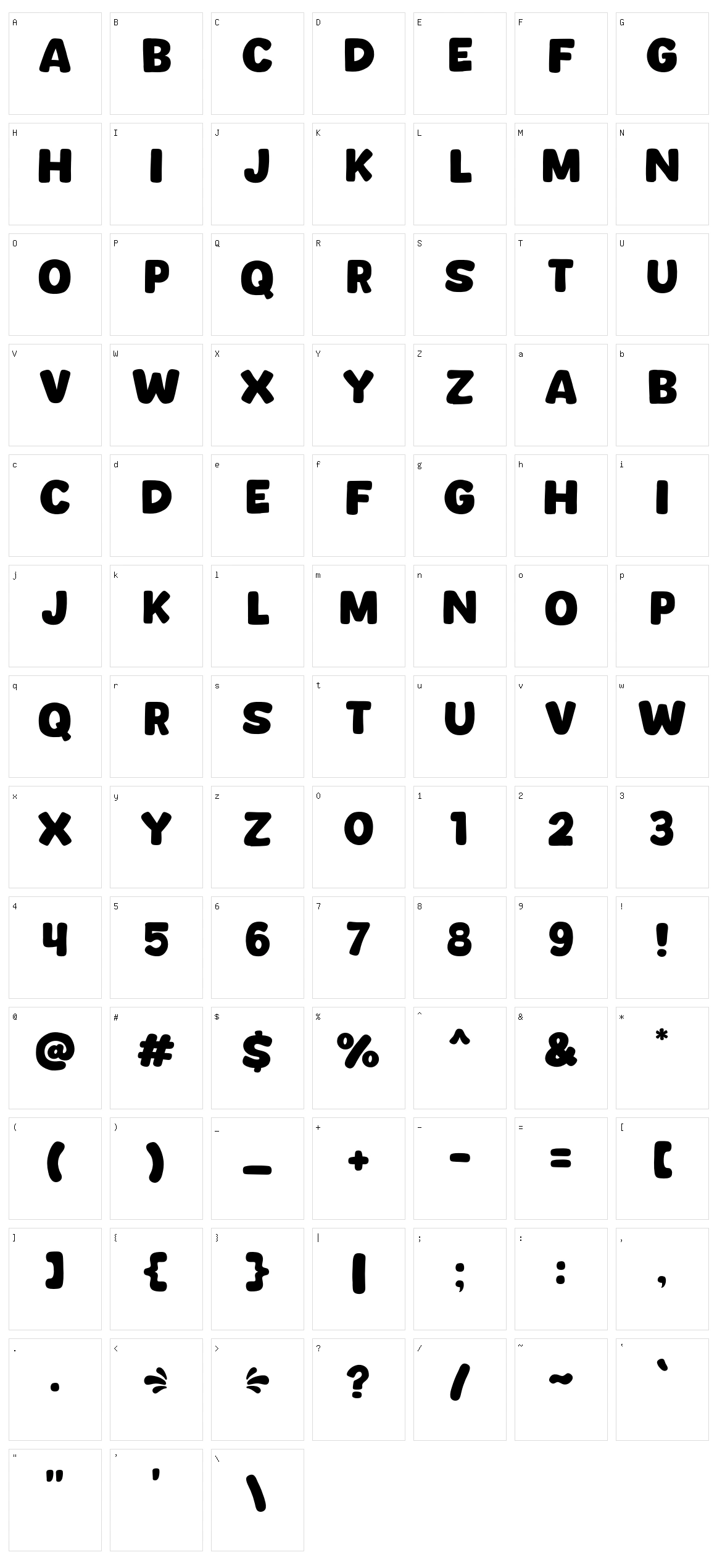 Stopbuck Character Set