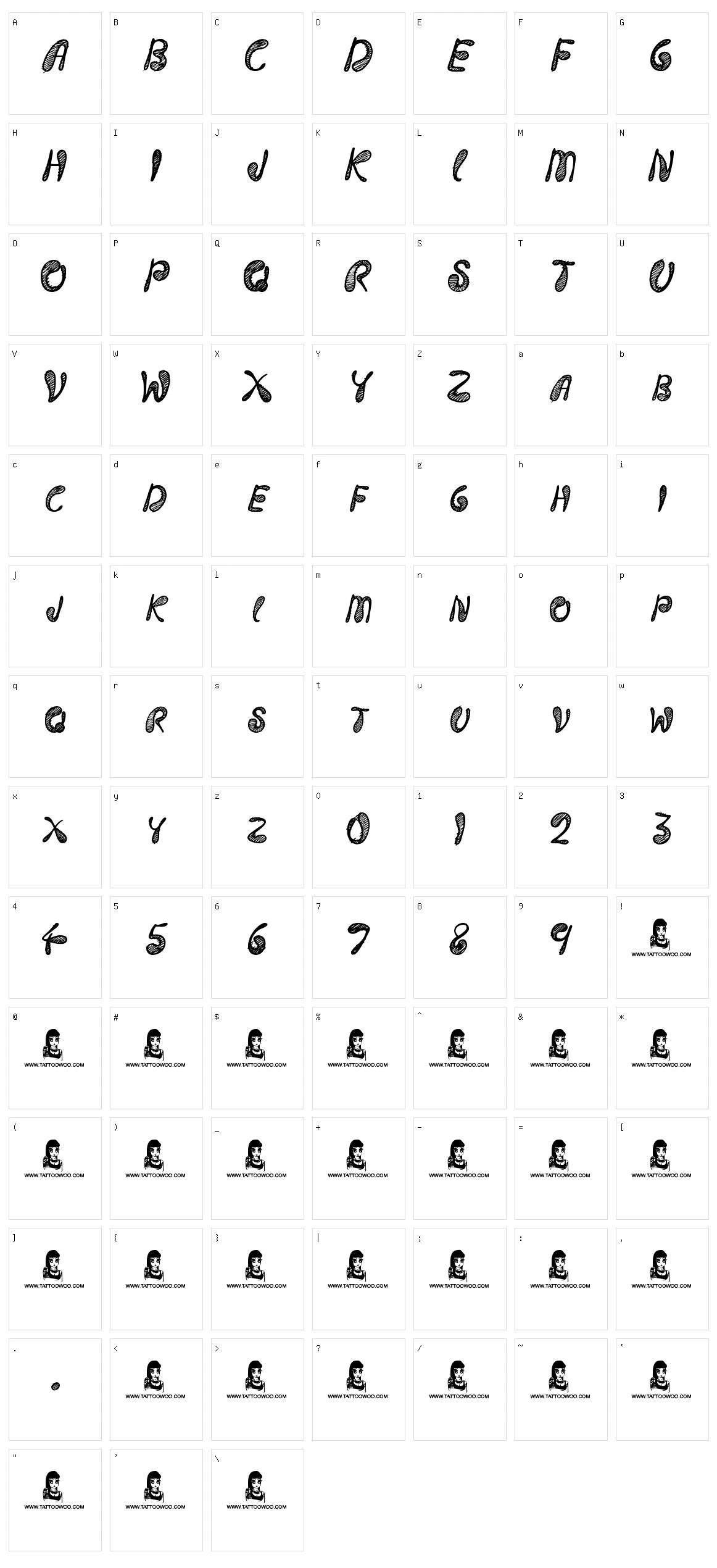 Strings and Things Character Set