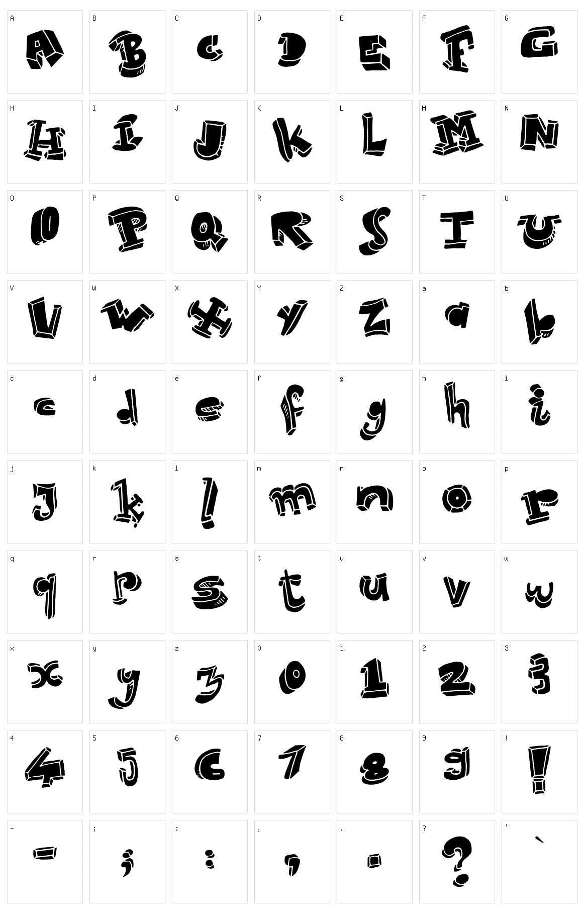 Strokeless Character Set