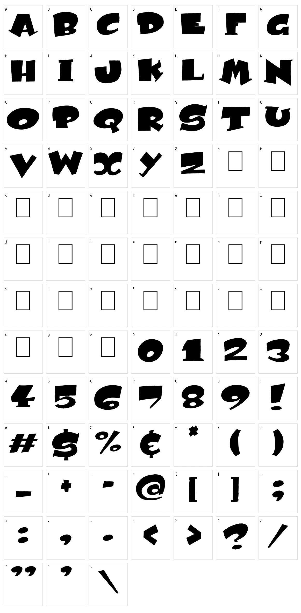 Subito Character Set