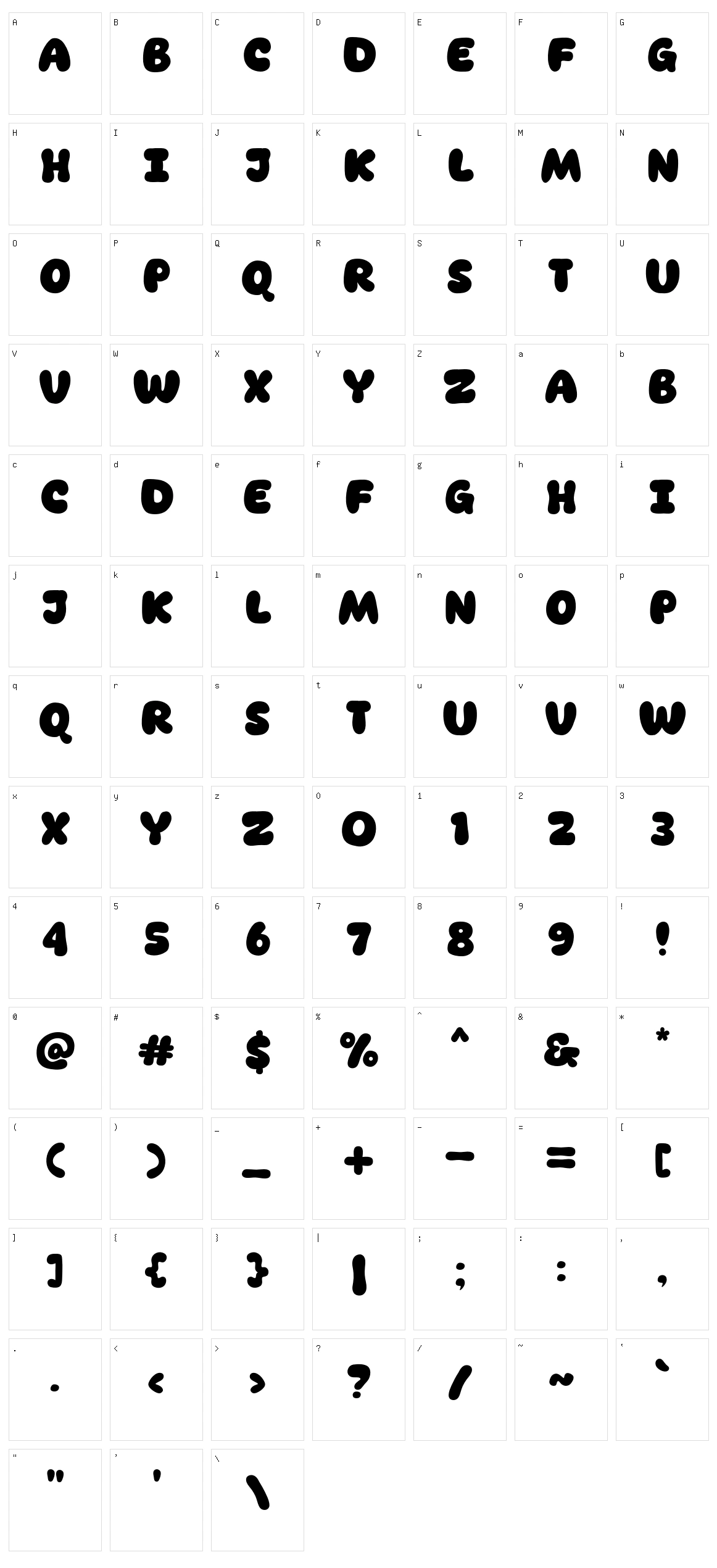 Sunday Burger Character Set