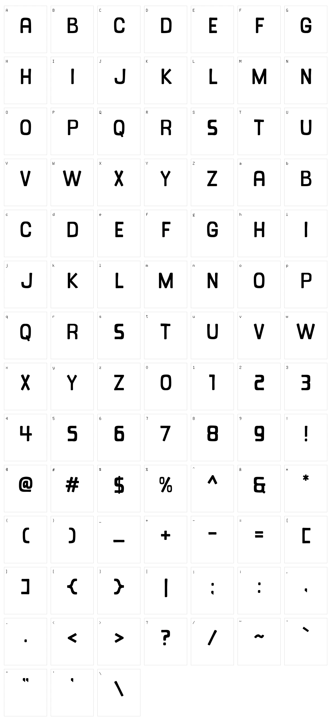 Sunday Lemon Character Set