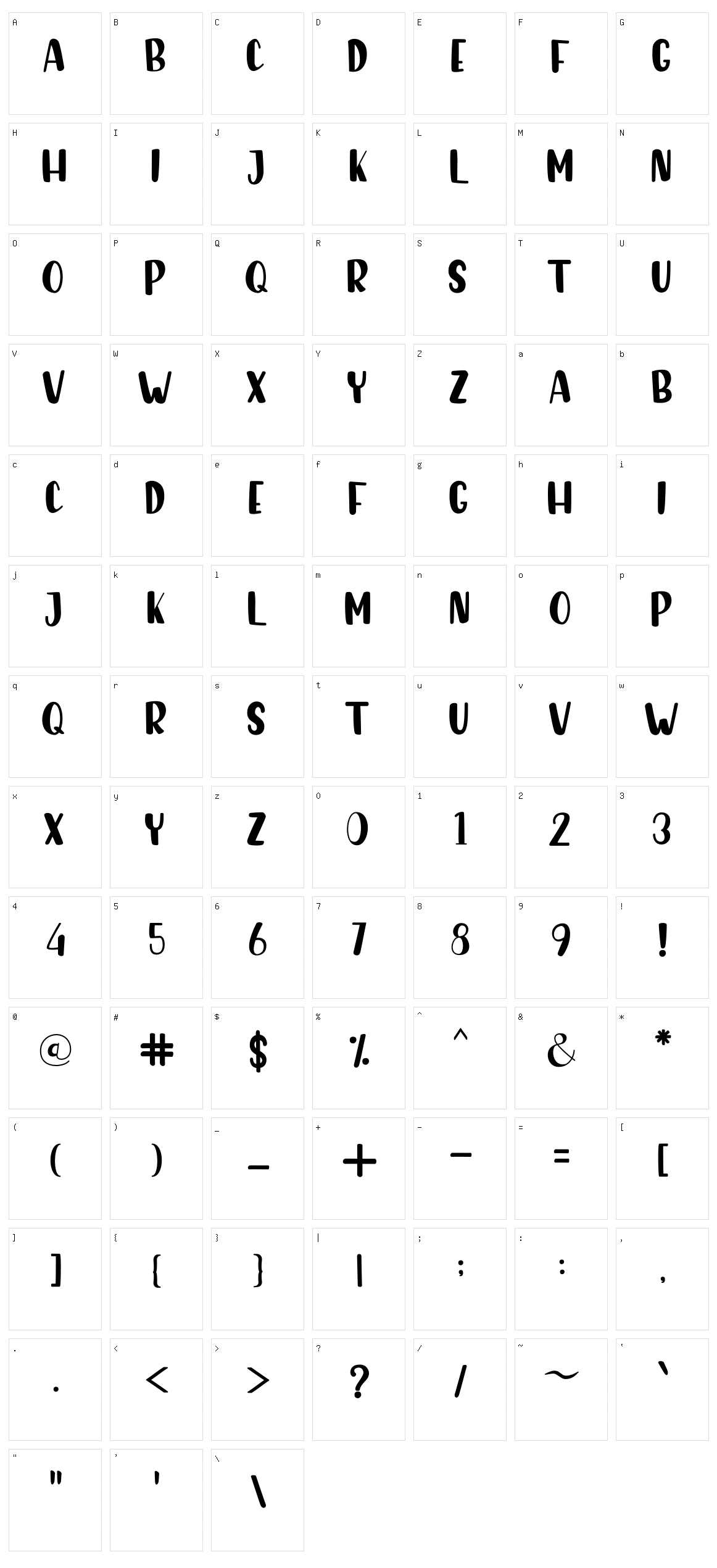 Sunday Morning Character Set