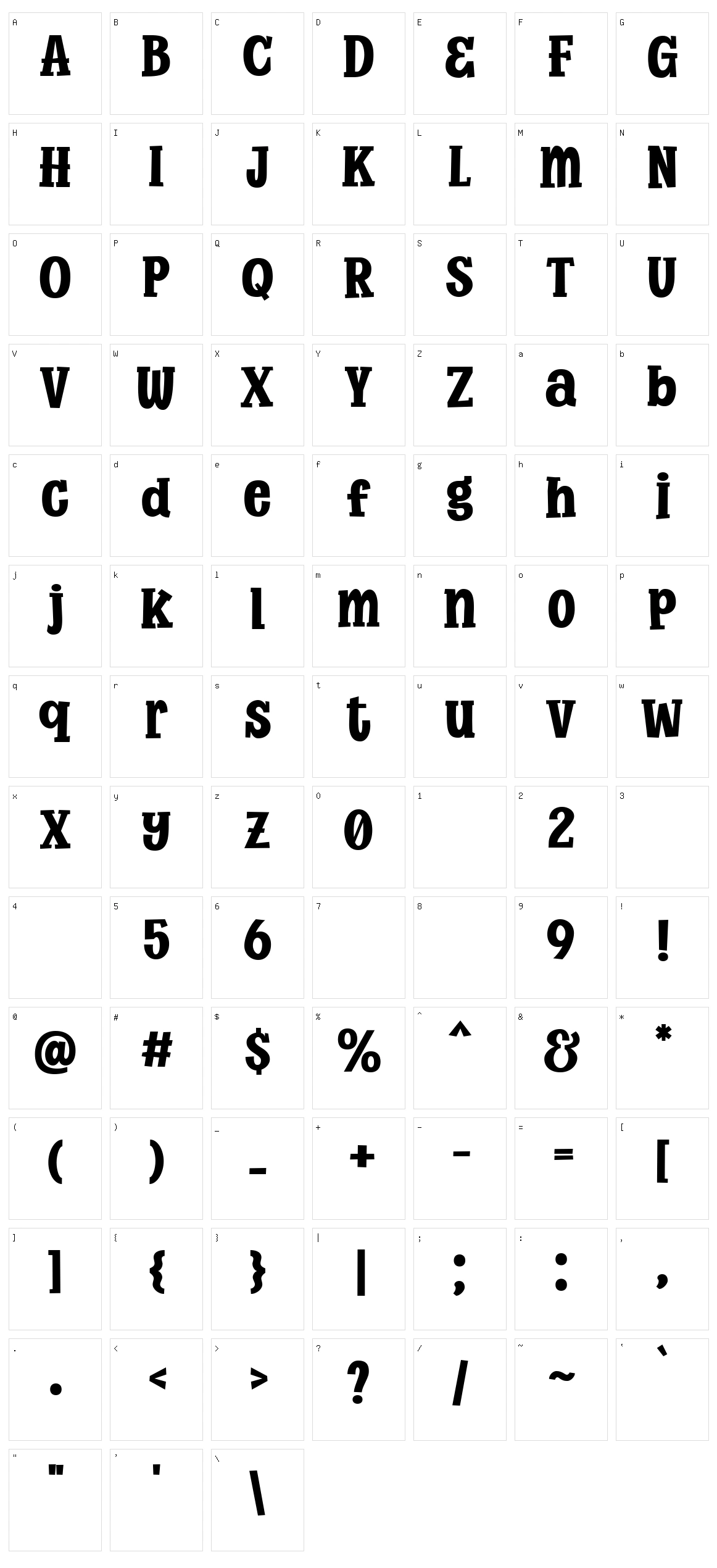 Super Cedar Character Set